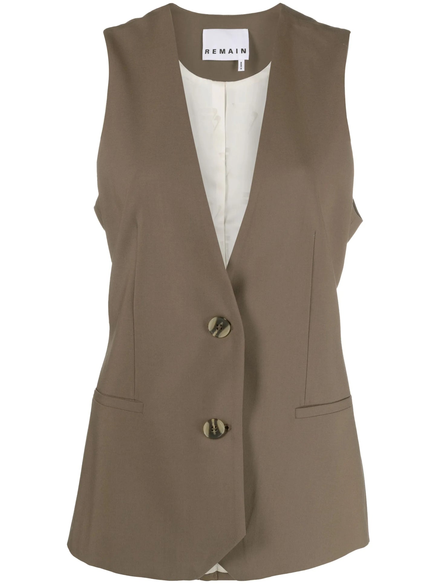 layered V-neck waistcoat