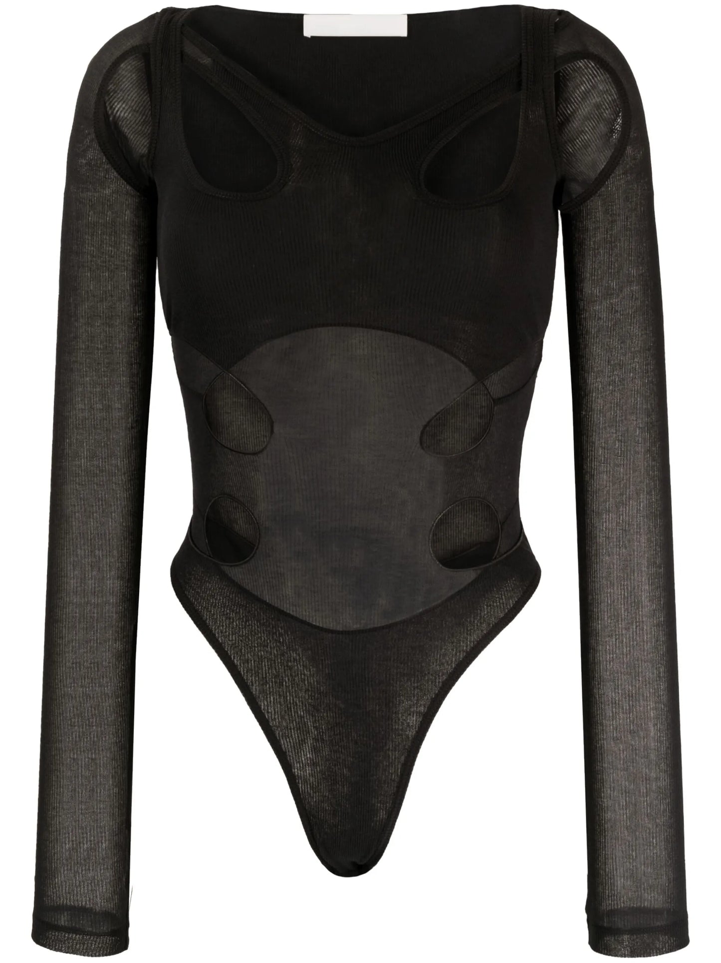 cut-out detail long-sleeve bodysuit