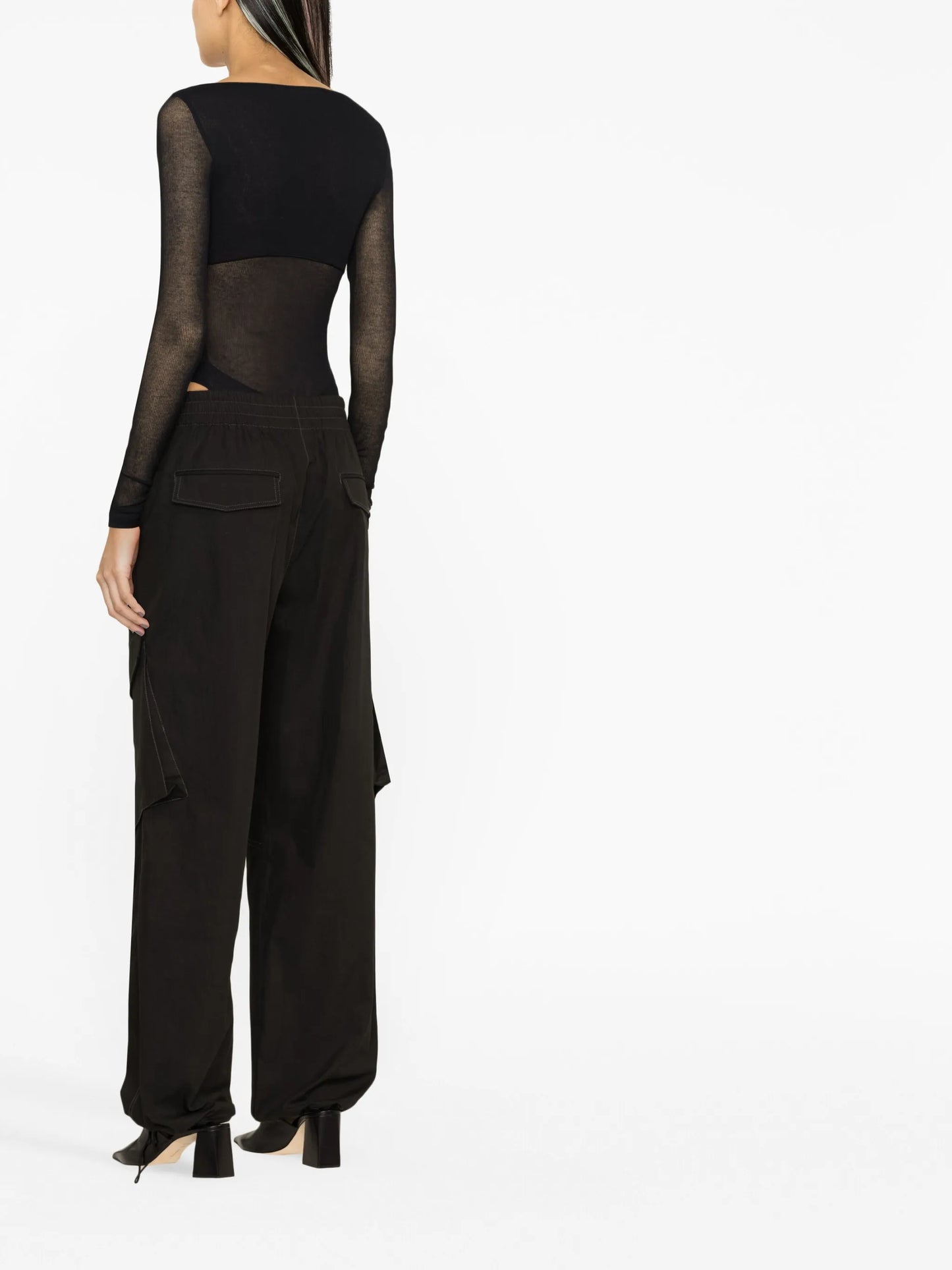 cut-out detail long-sleeve bodysuit