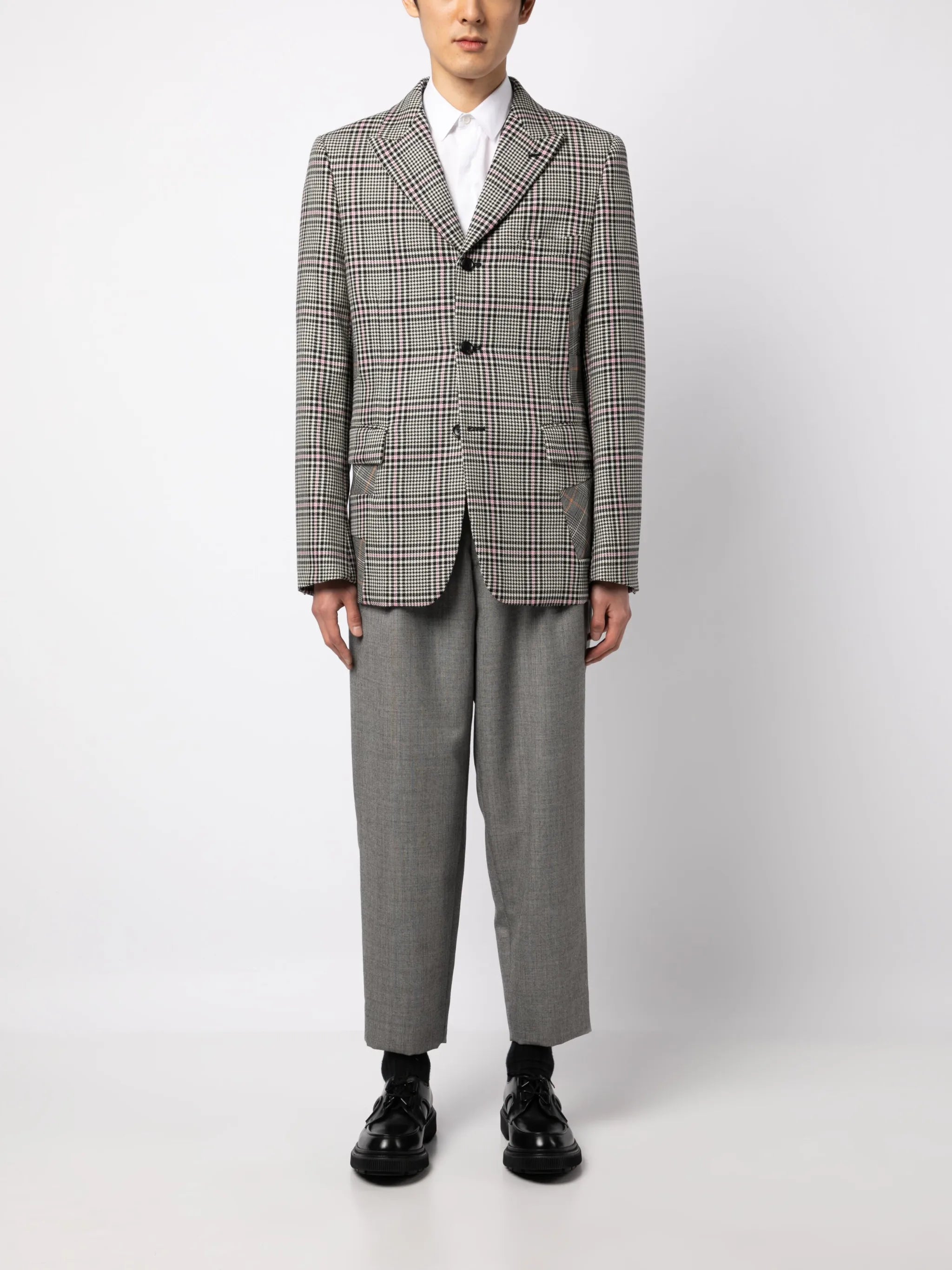 classic pleated wool trousers