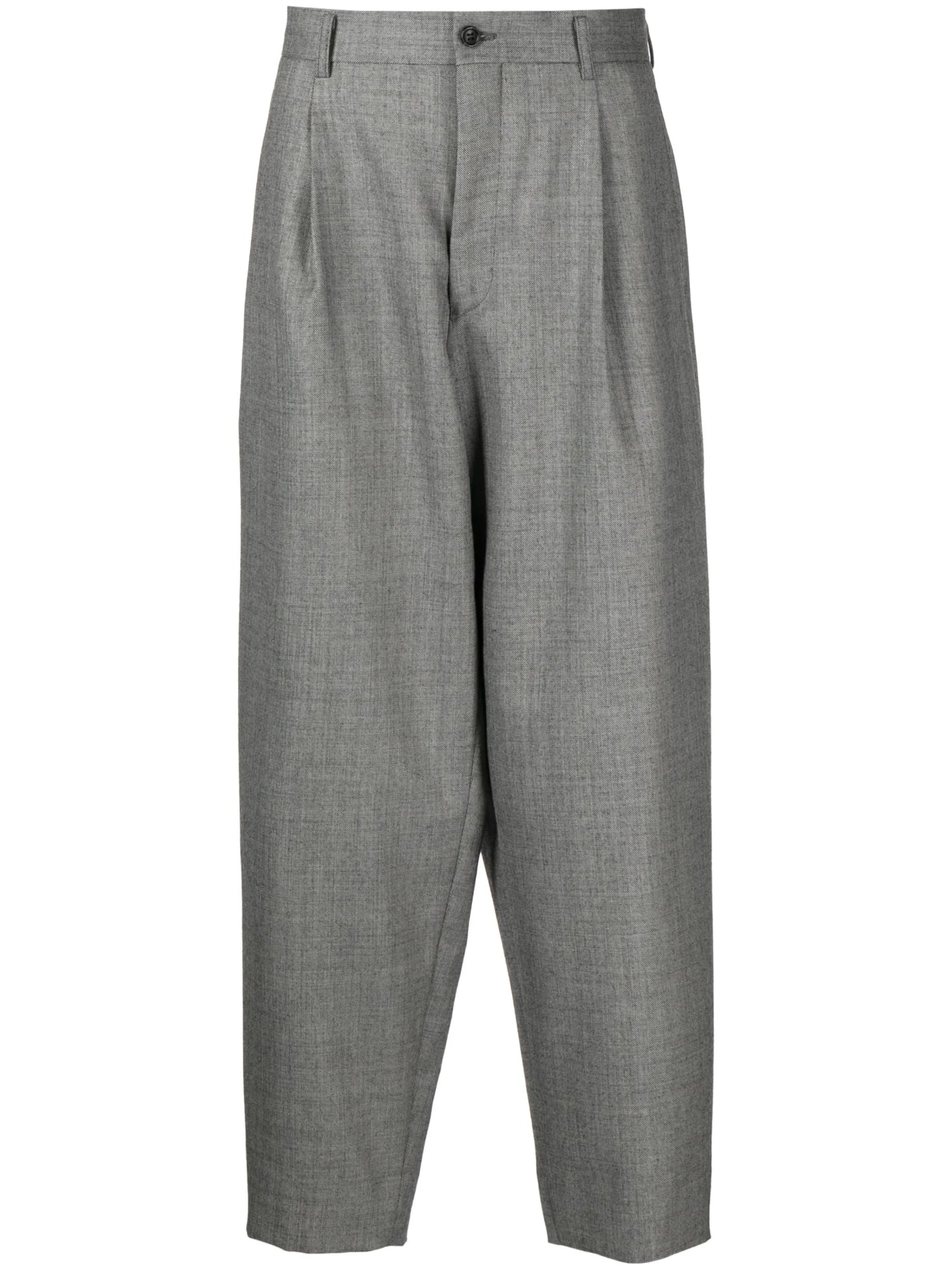 classic pleated wool trousers