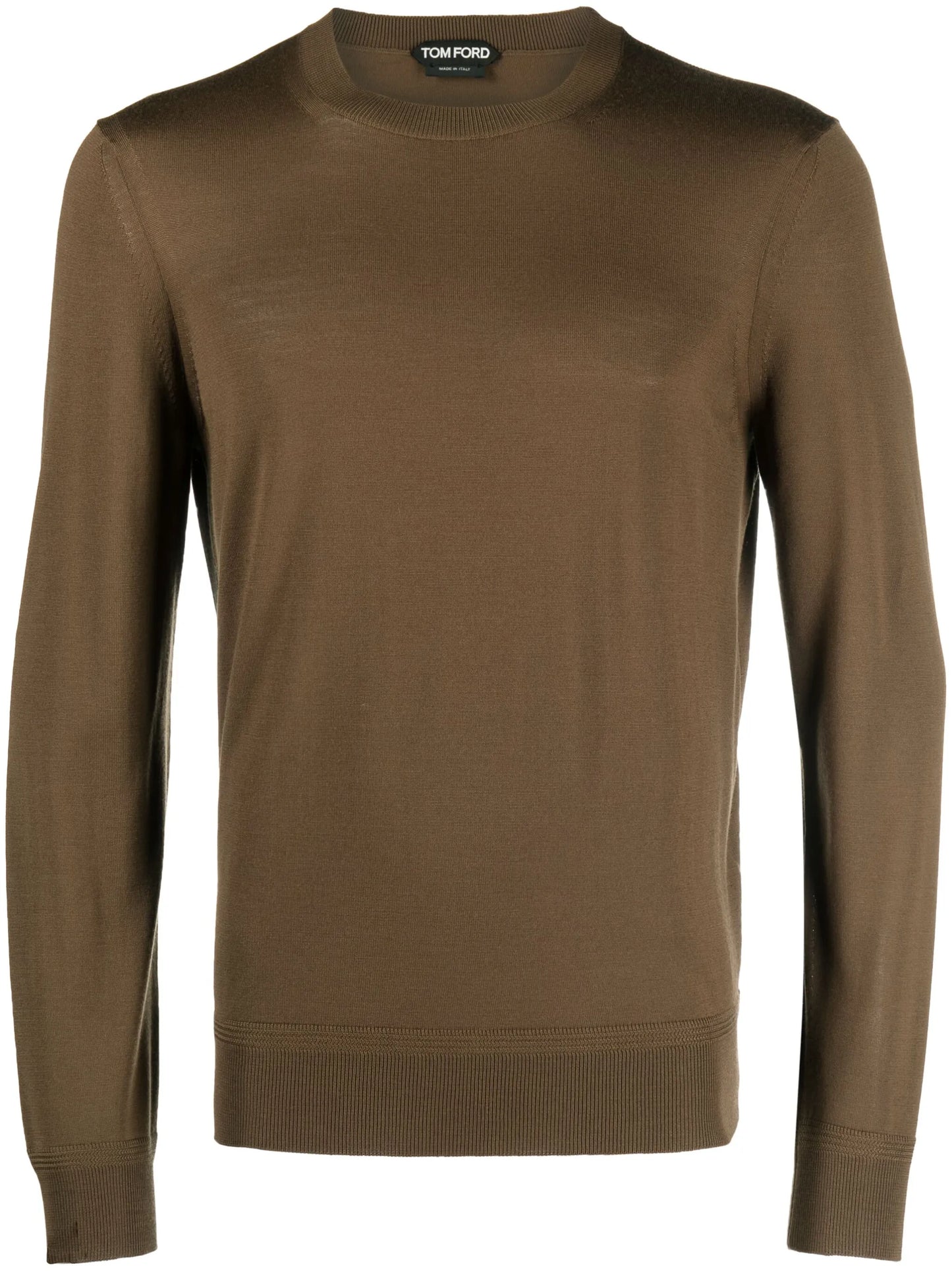 fine-knit crew-neck jumper
