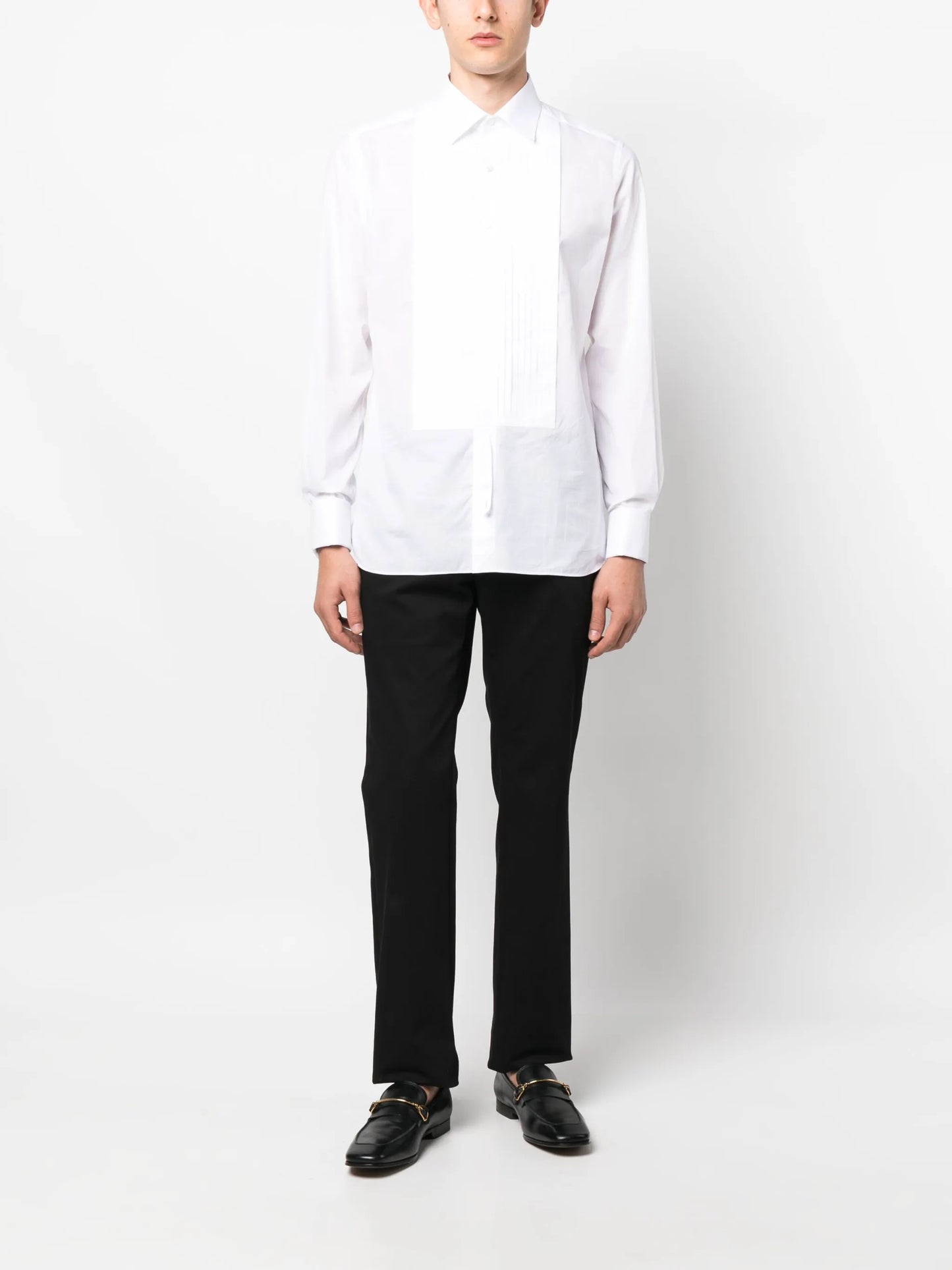 pintuck cotton shirt