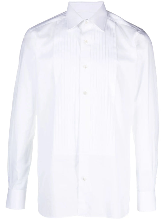 pintuck cotton shirt