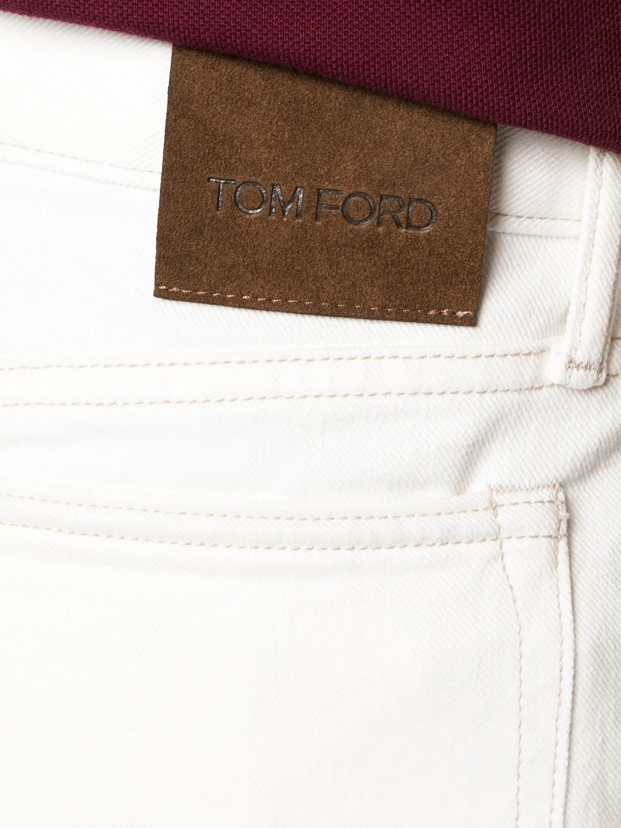 slim-cut cotton jeans