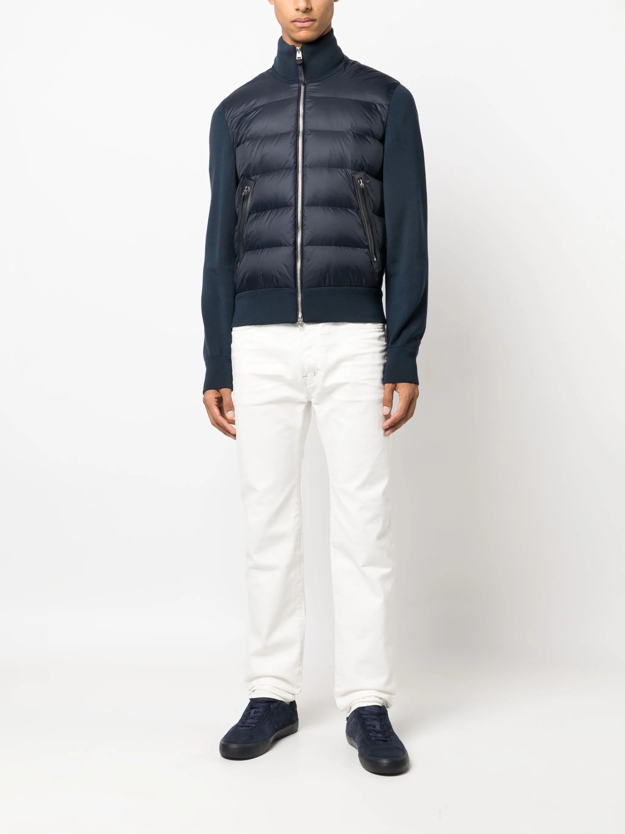 slim-cut cotton jeans