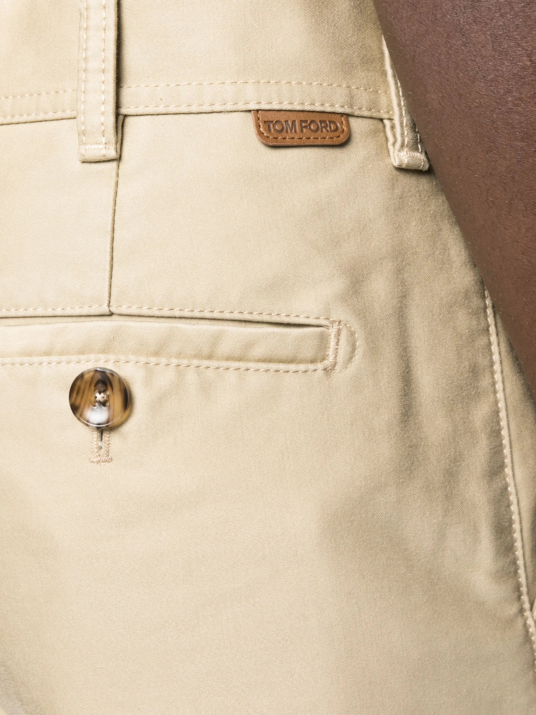 pressed-crease straight-leg tailored trousers