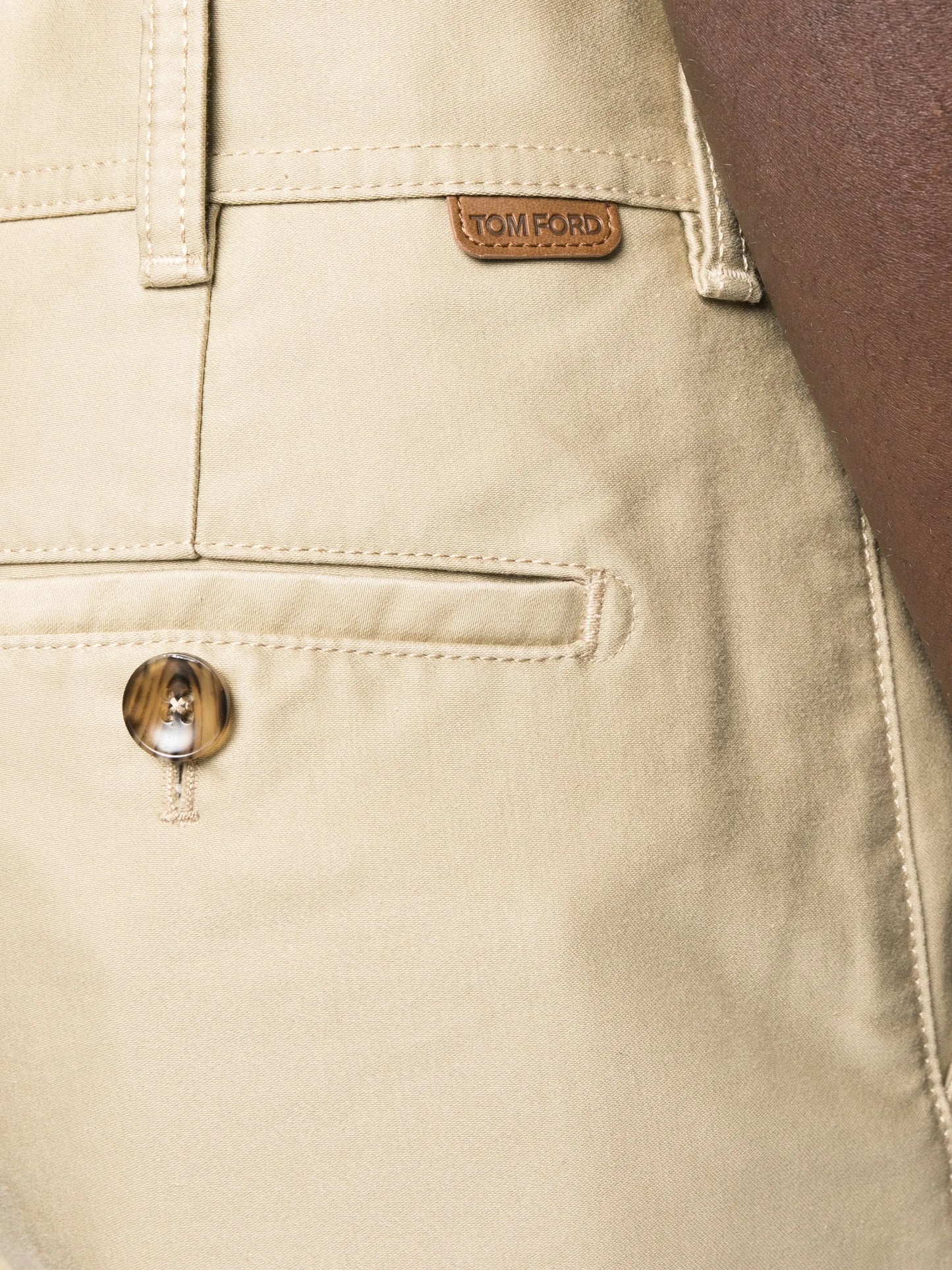 pressed-crease straight-leg tailored trousers