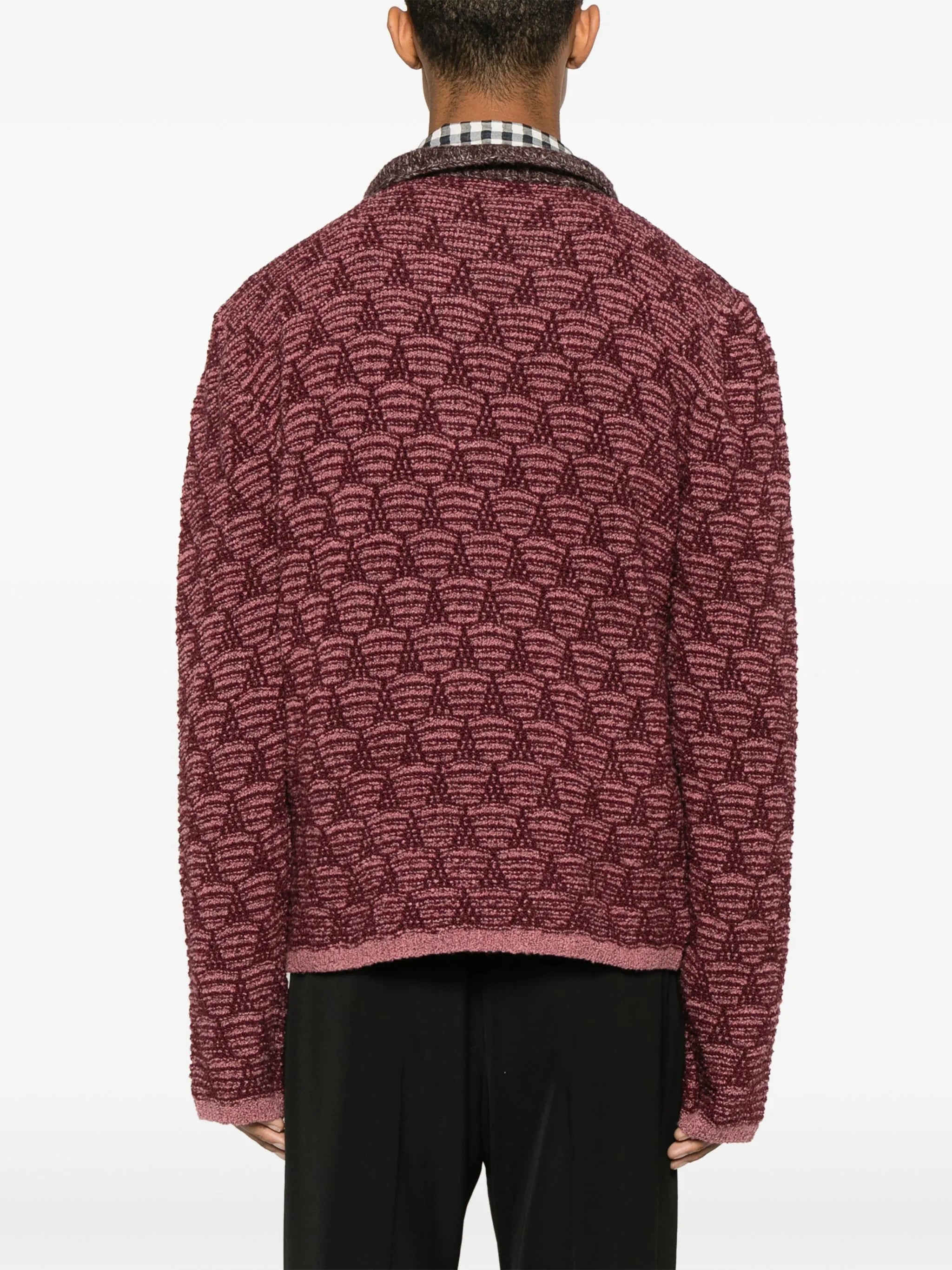 jacquard-knit polo shirt