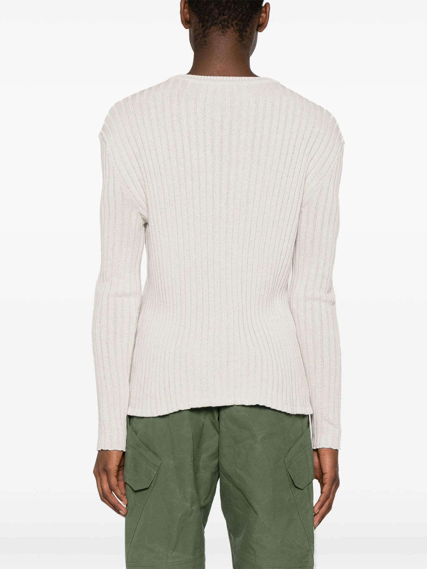 Harp intarsia-knit ribbed jumper