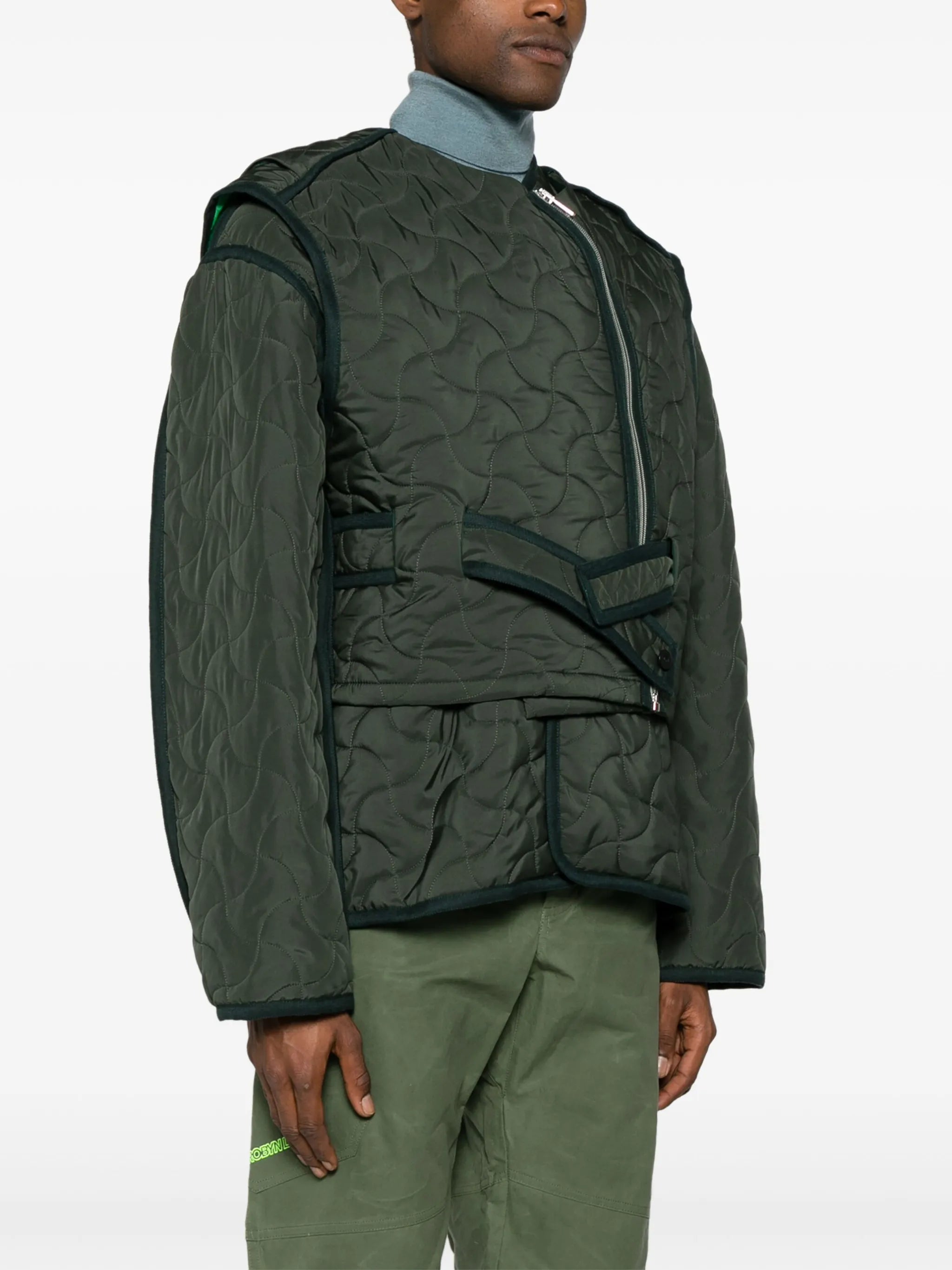 layered quilted jacket