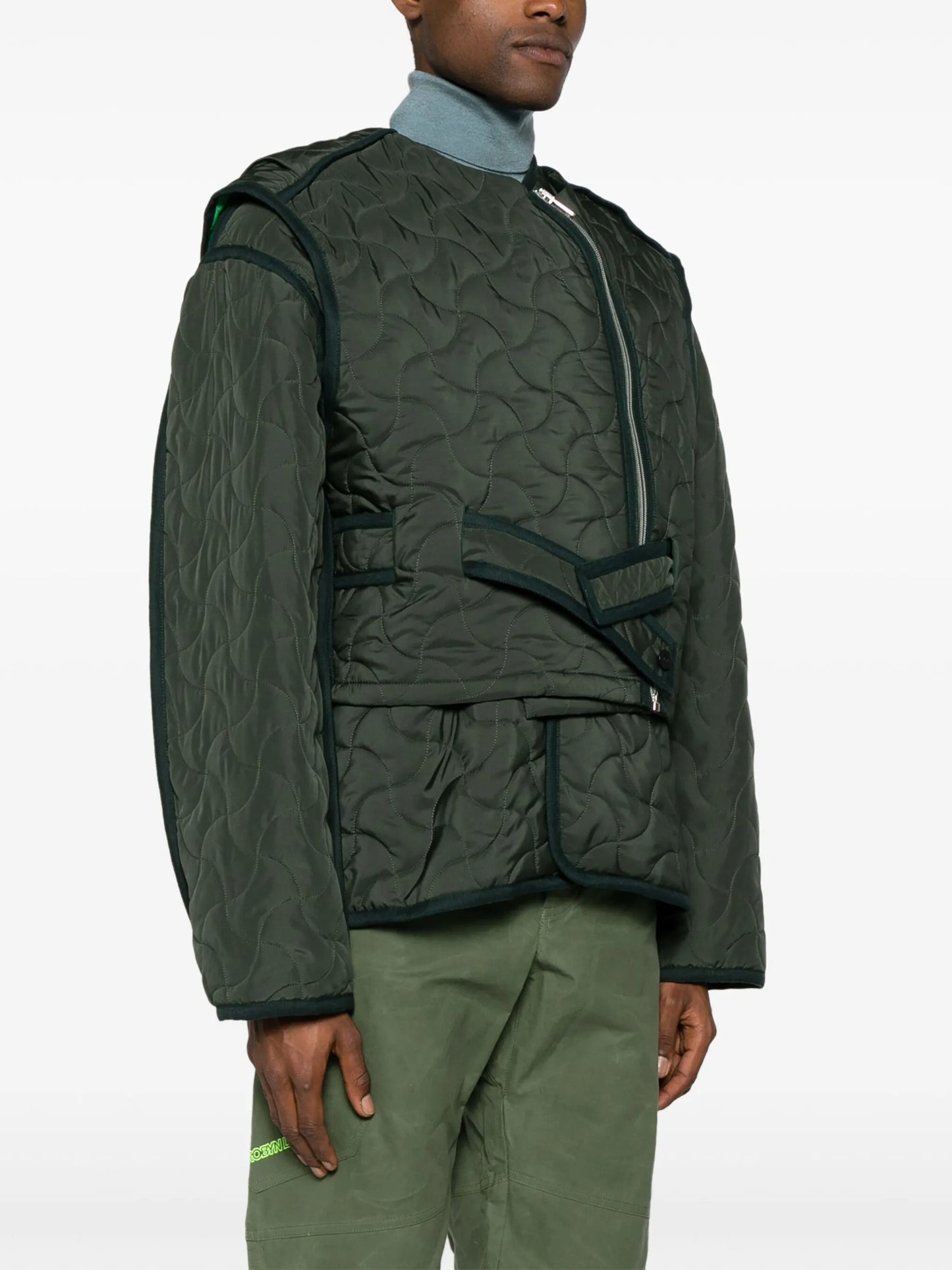 layered quilted jacket