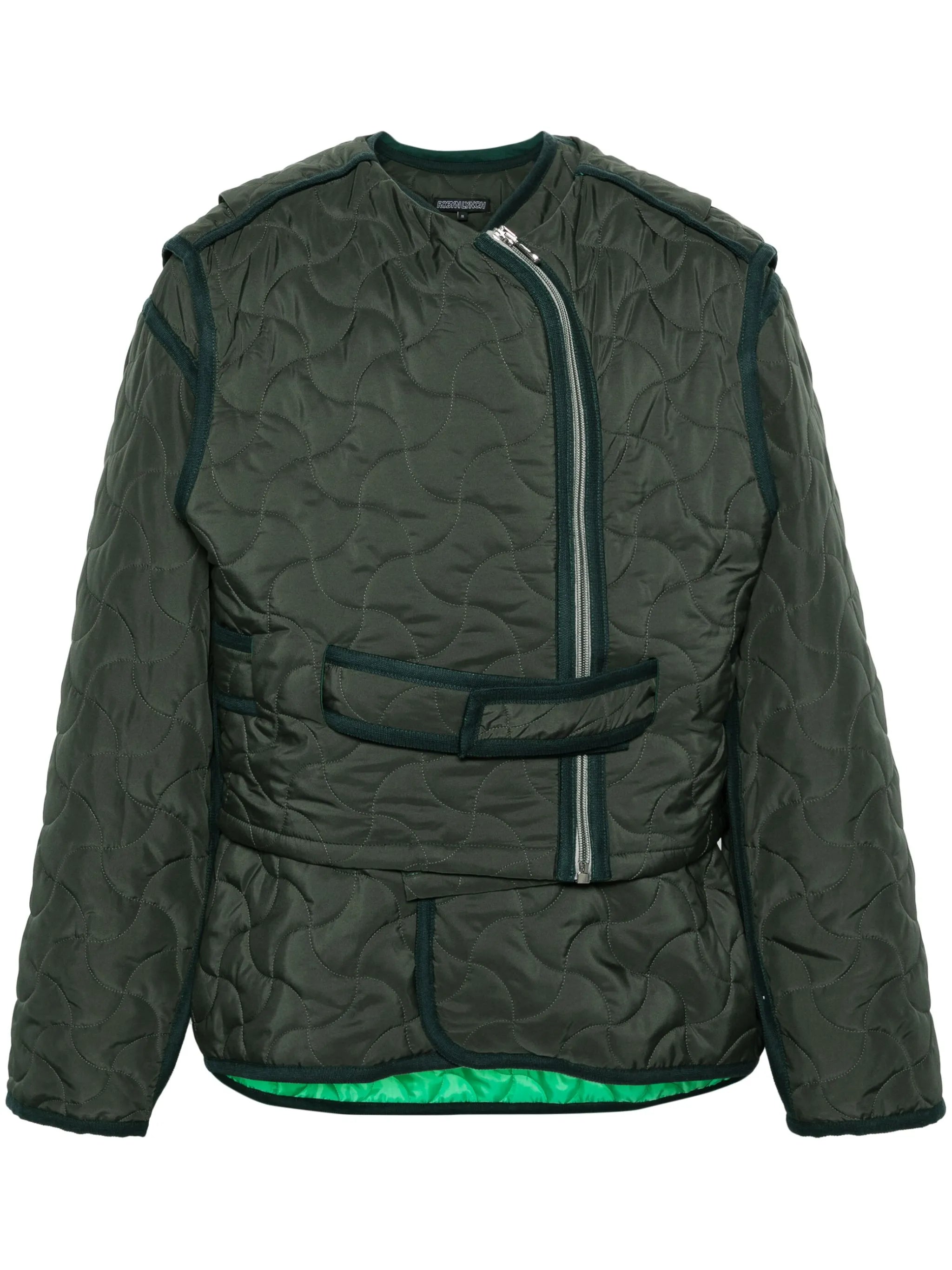 layered quilted jacket
