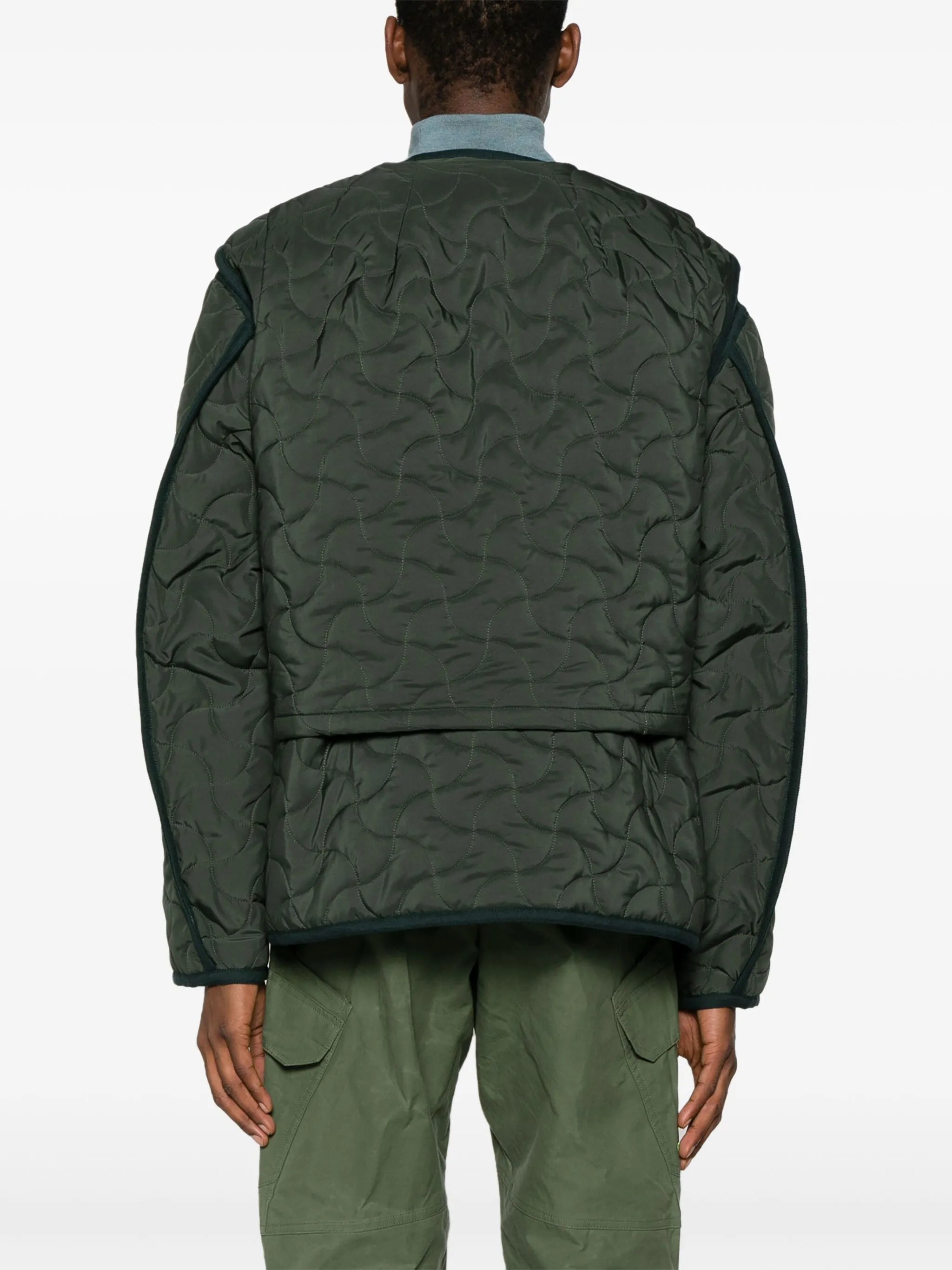 layered quilted jacket