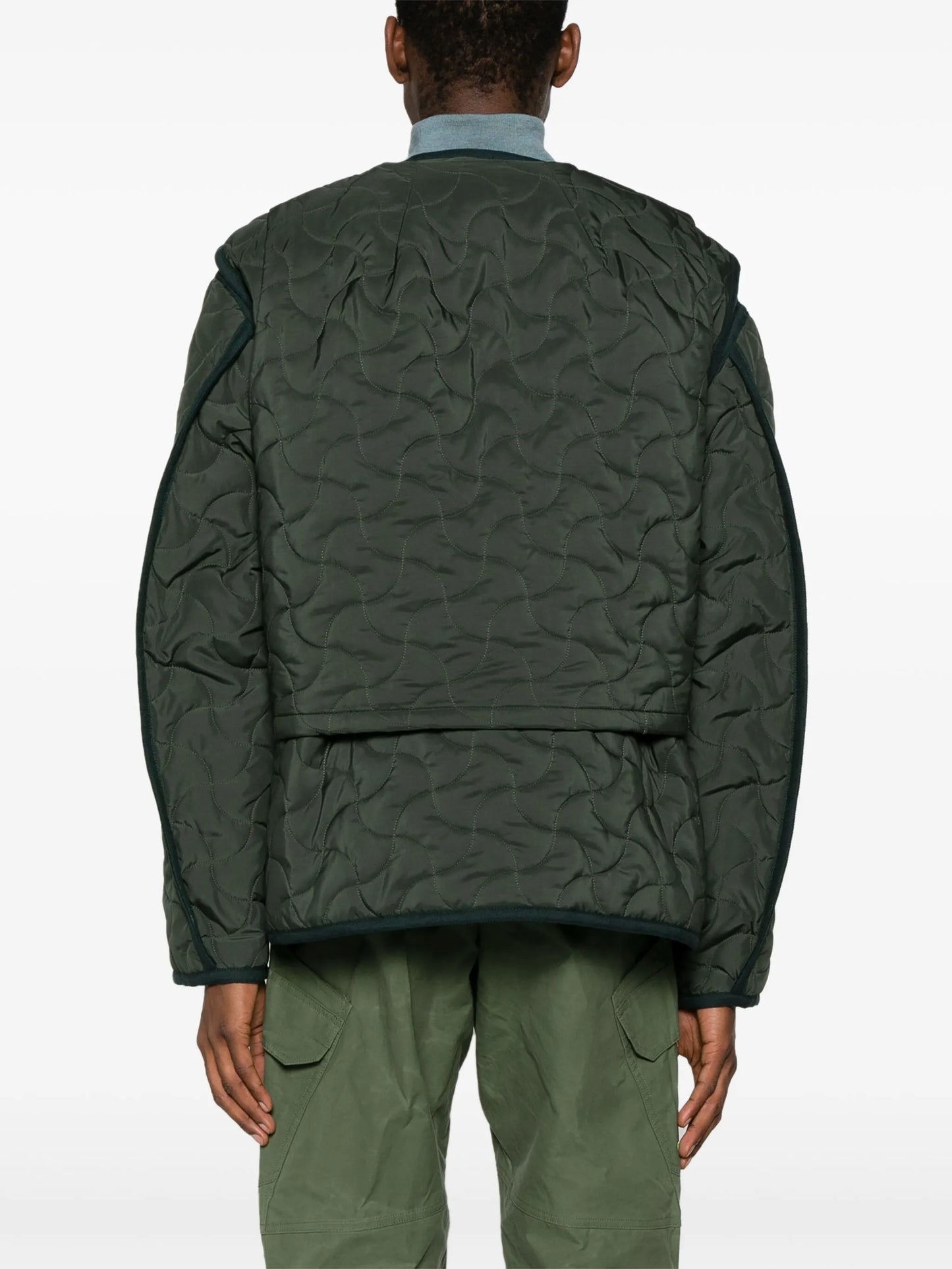 layered quilted jacket
