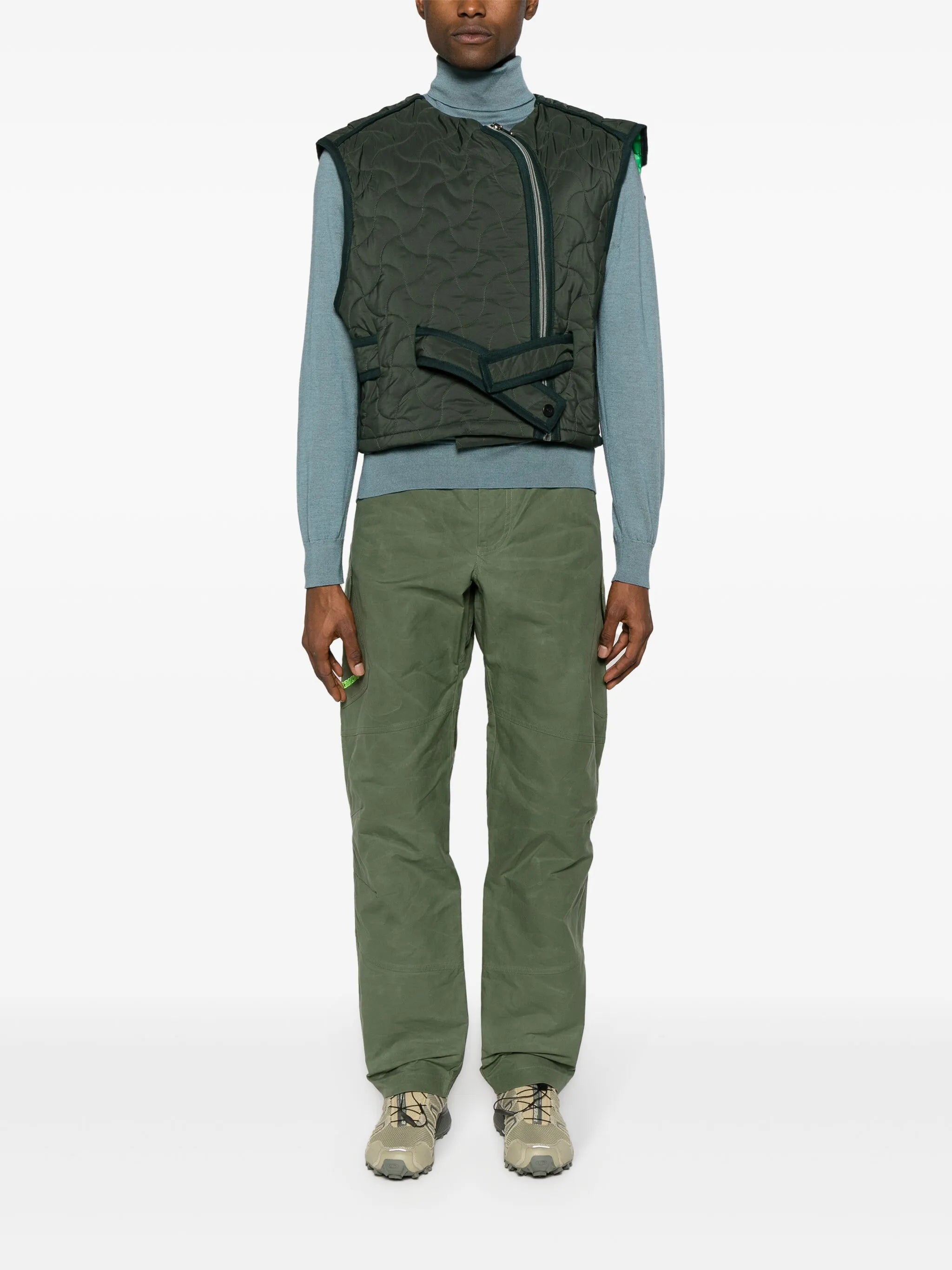 layered quilted jacket
