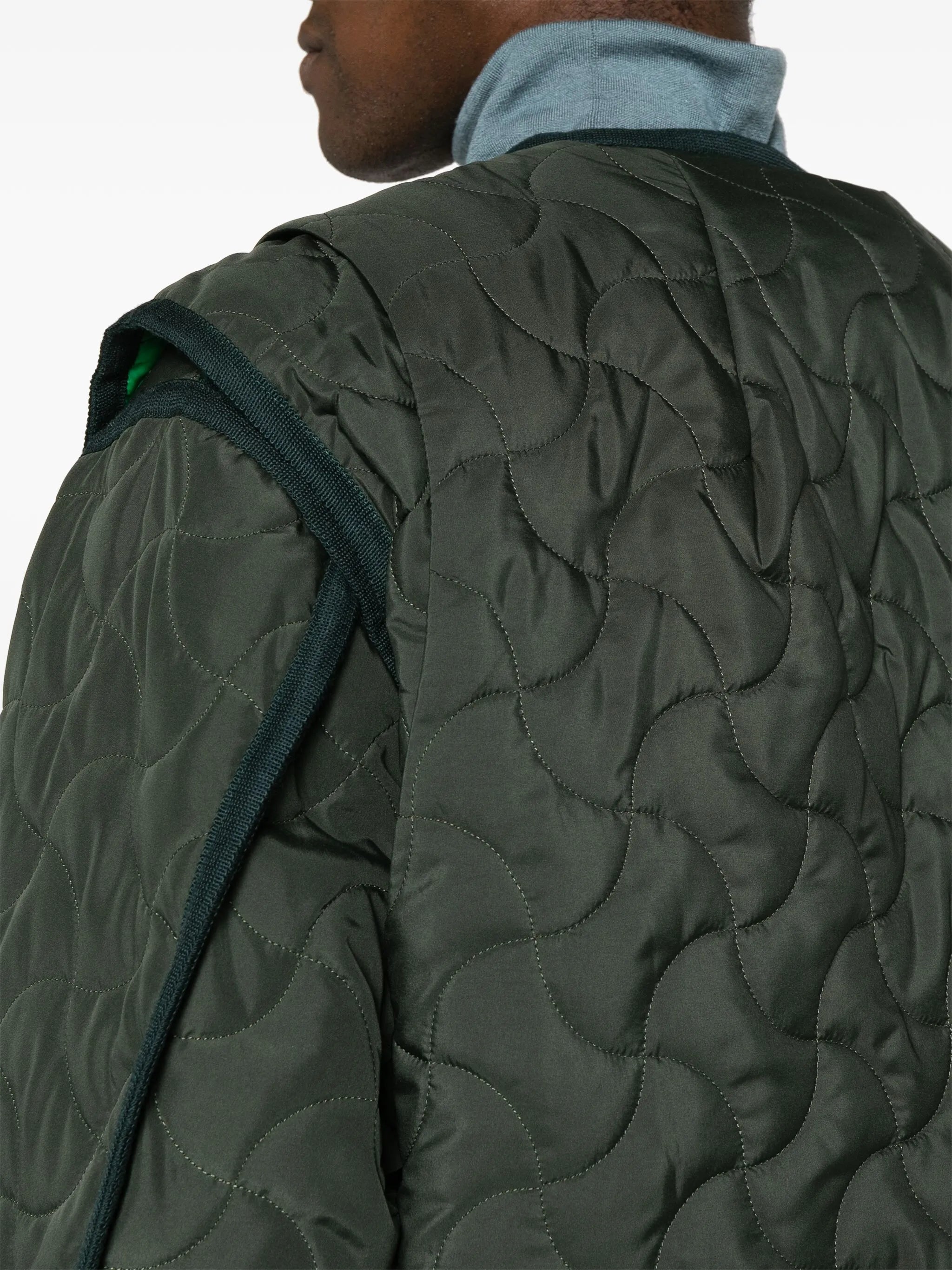layered quilted jacket