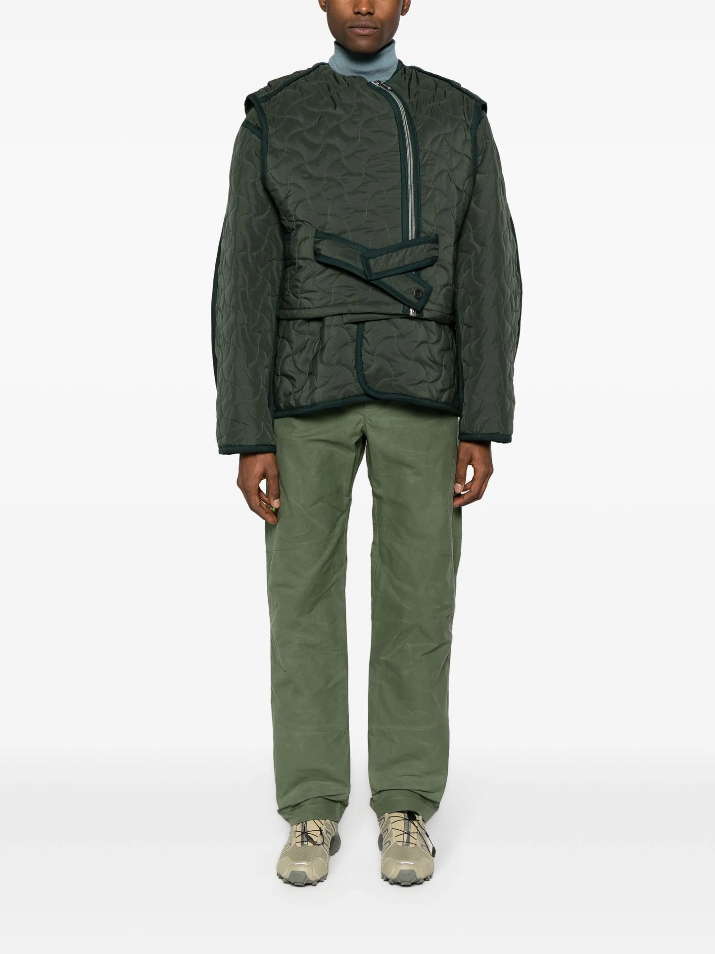 layered quilted jacket