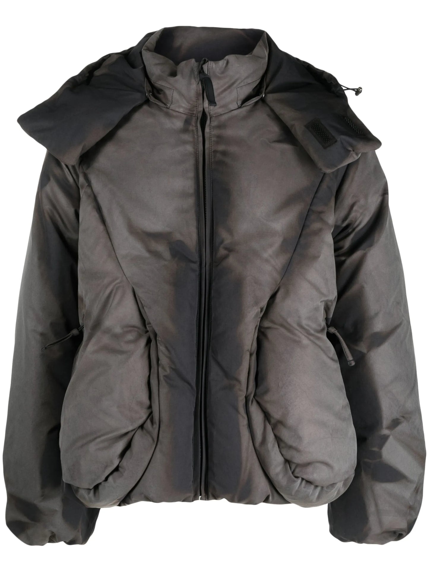 bleached-effect padded jacket