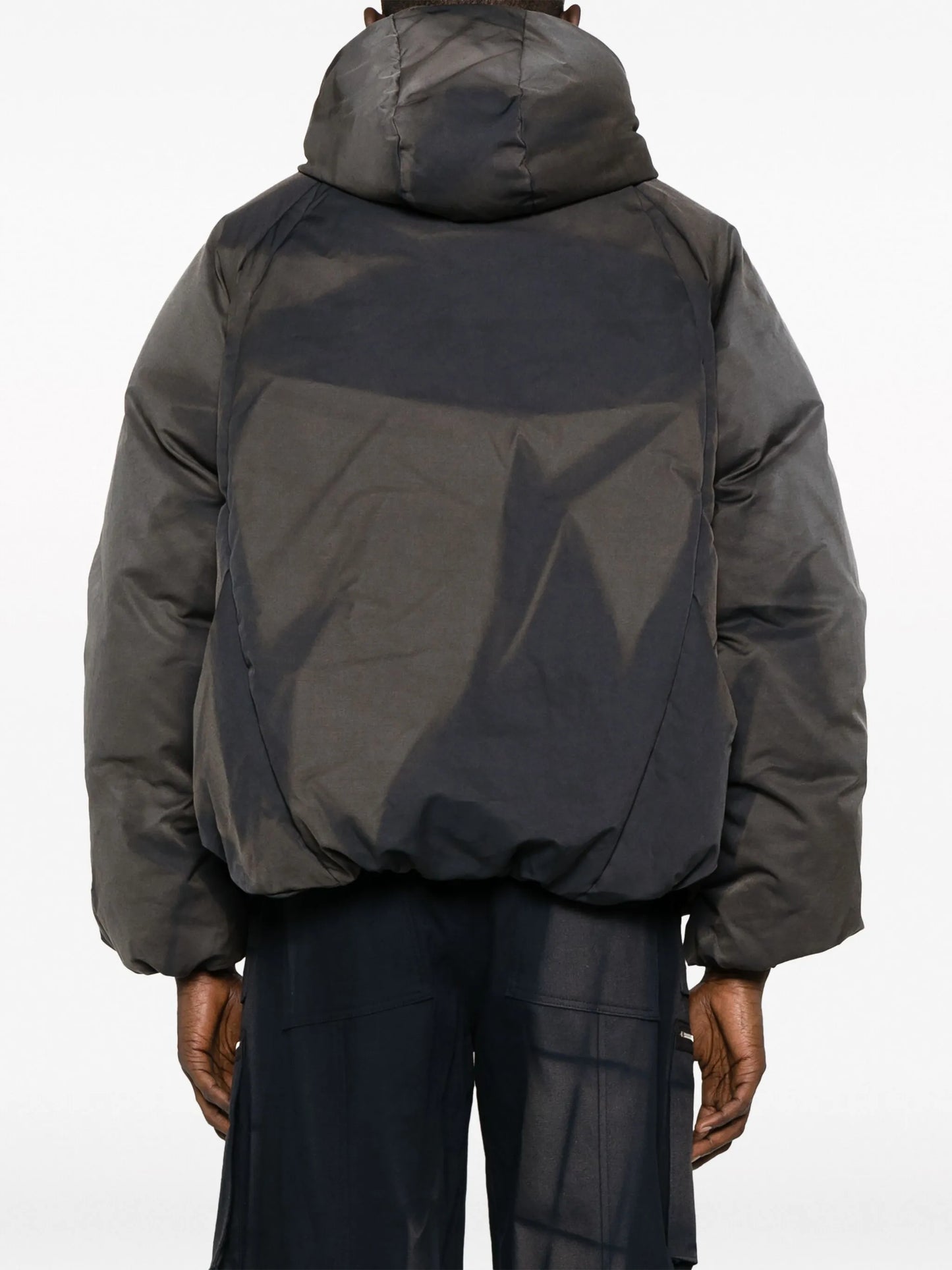 bleached-effect padded jacket