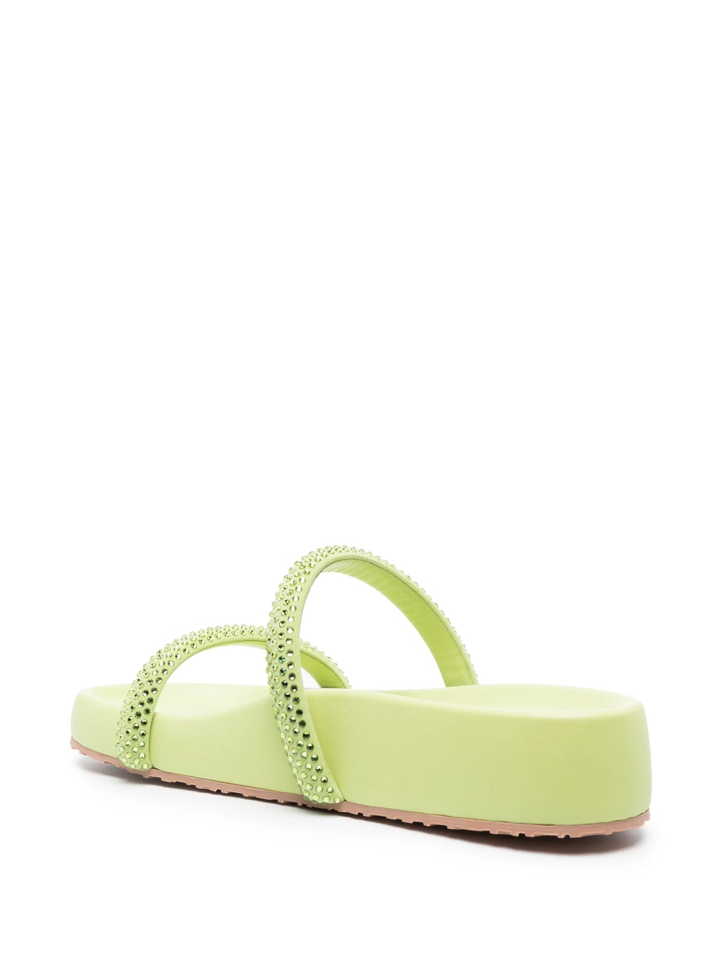 Croissette double-strap crystal-embellished sandals