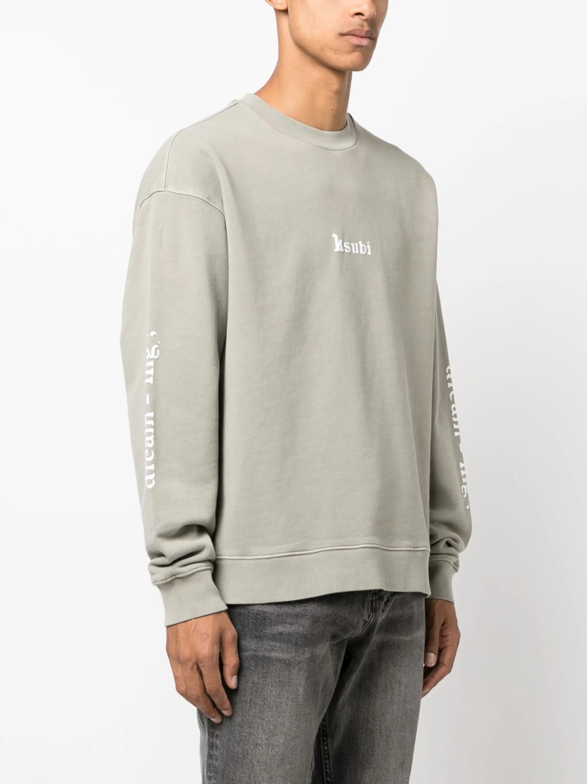 logo-print jersey sweatshirt