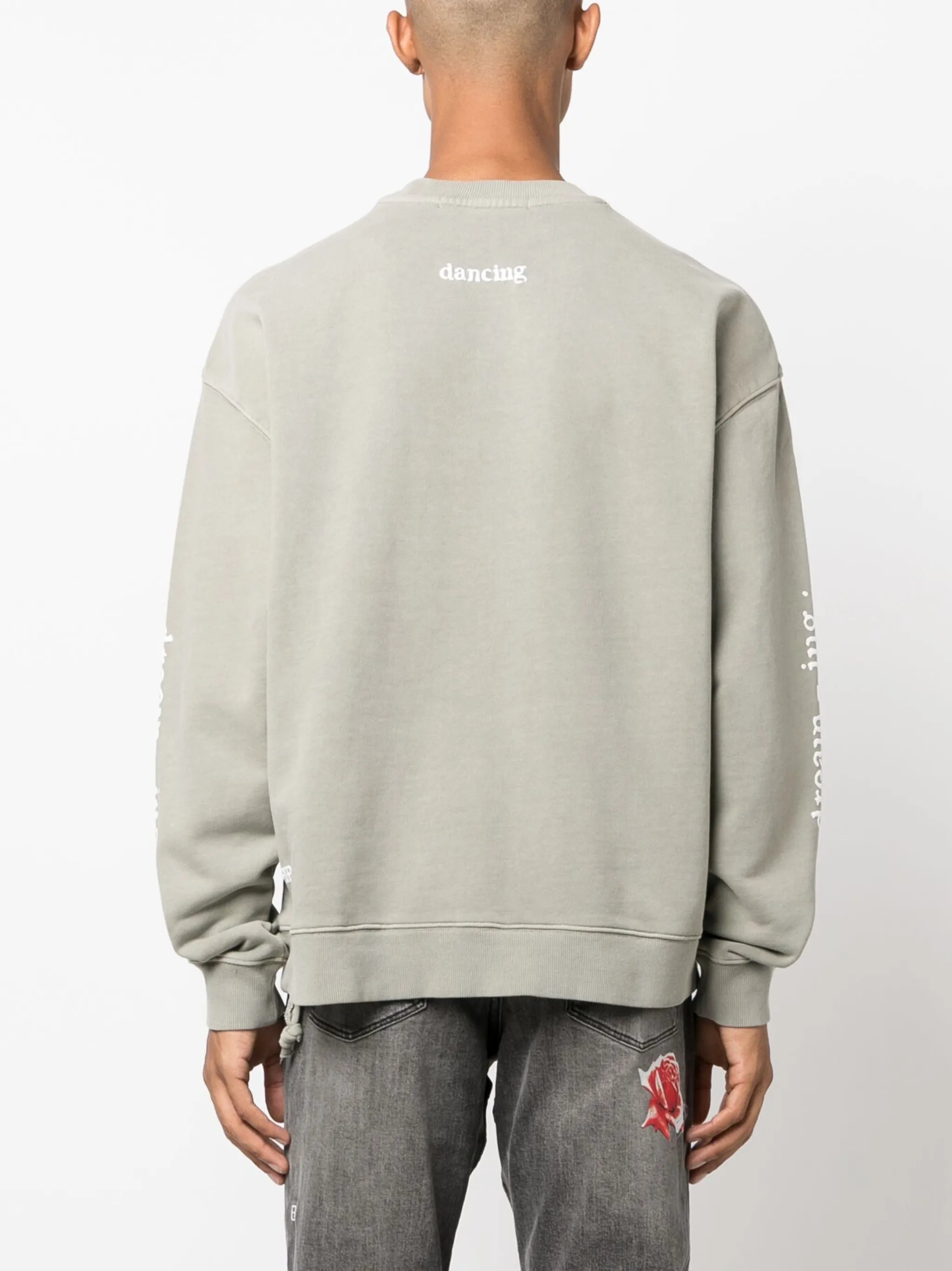 logo-print jersey sweatshirt