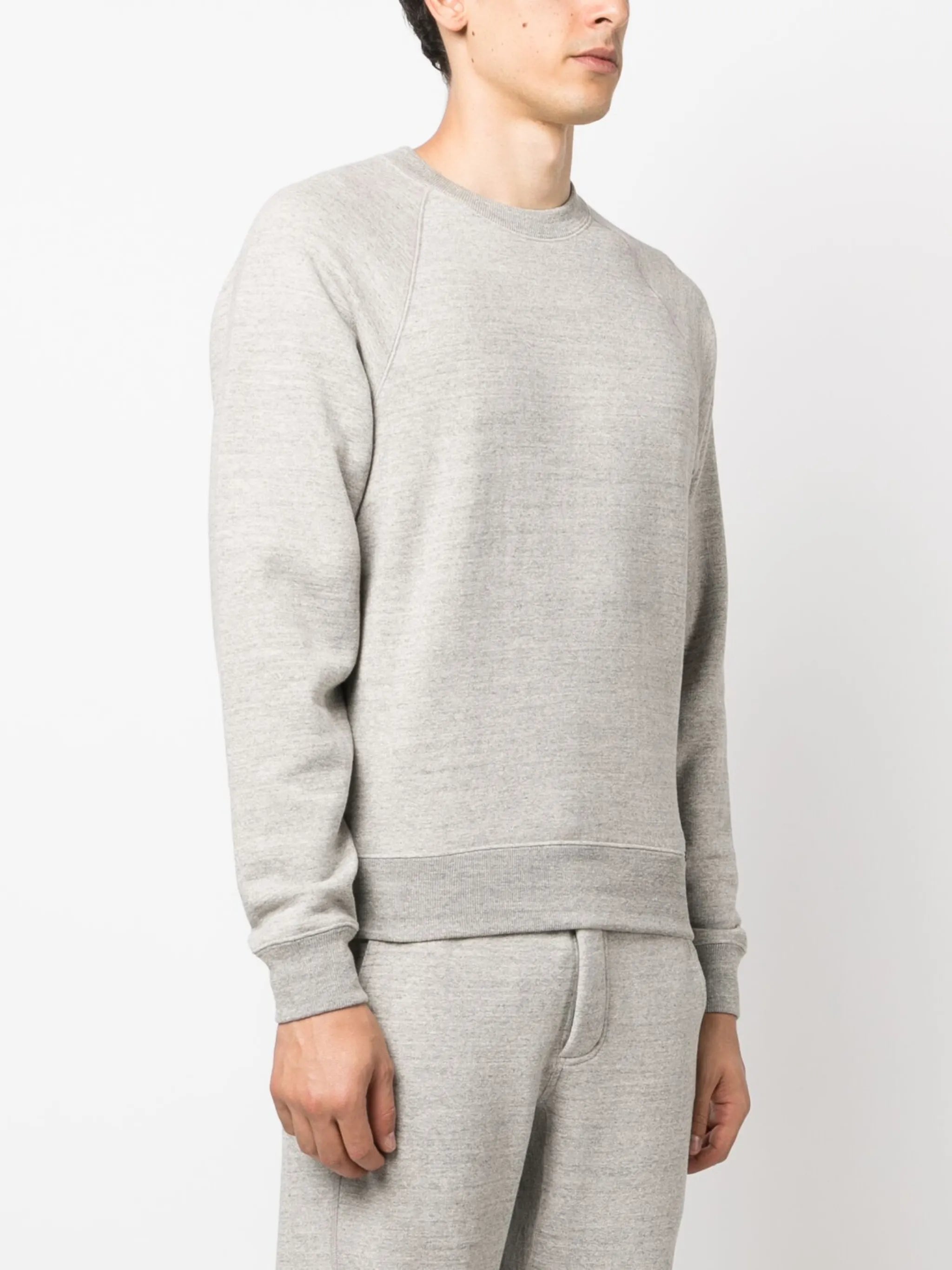 mélange-effect crew-neck sweatshirt