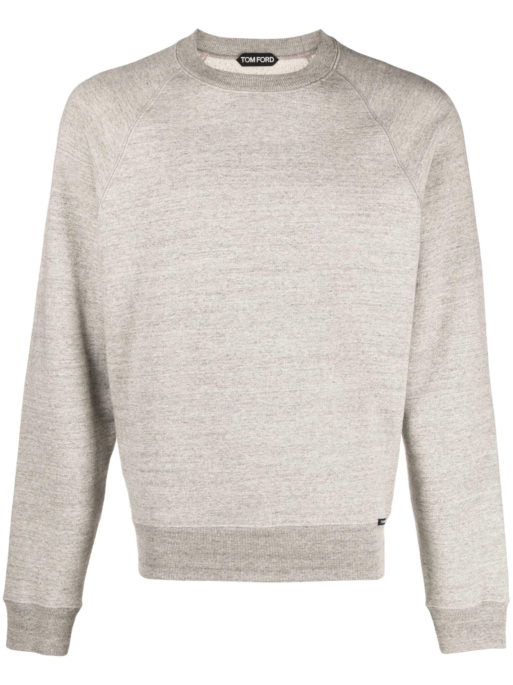 mélange-effect crew-neck sweatshirt