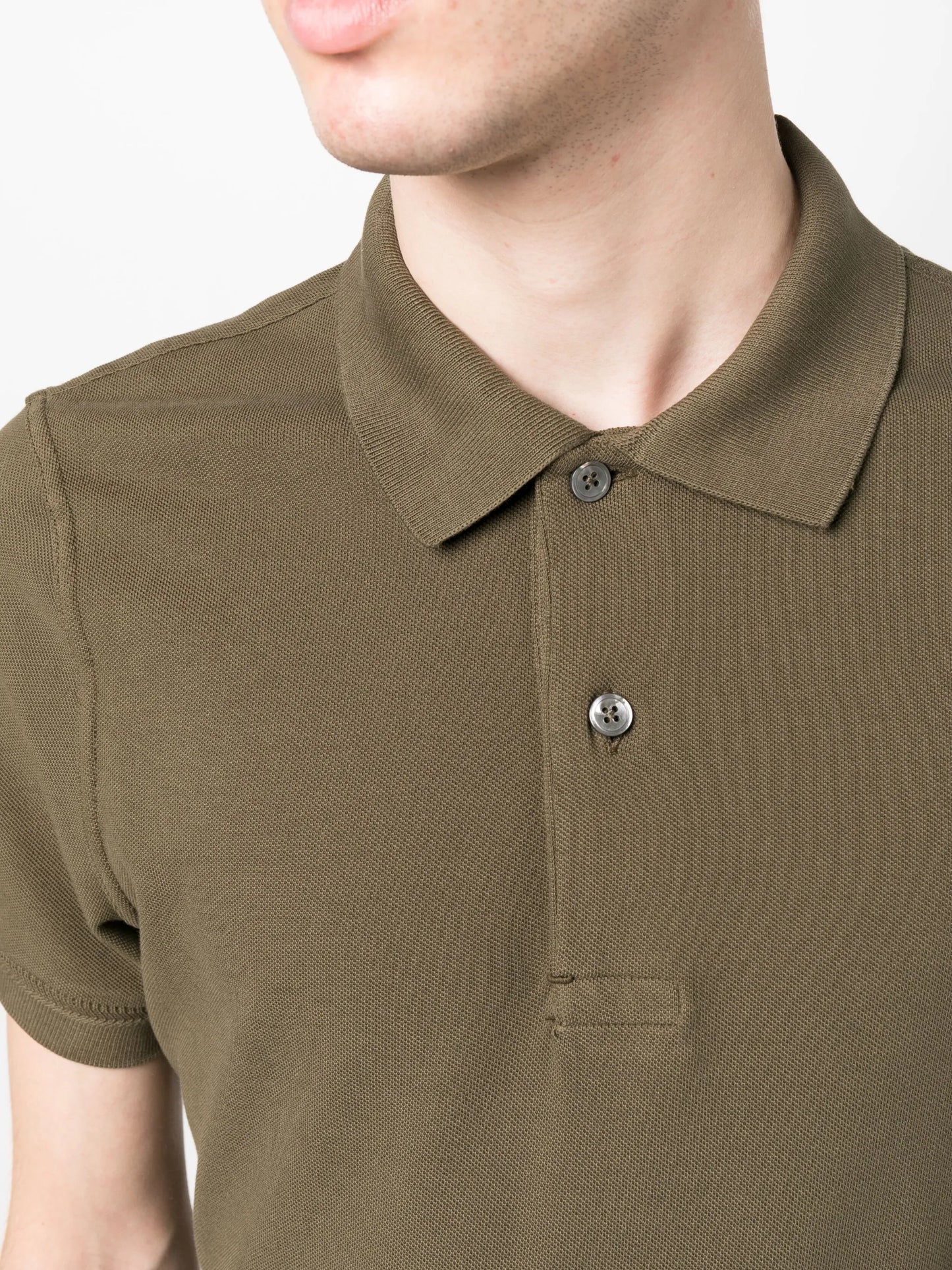 piqué-weave polo shirt
