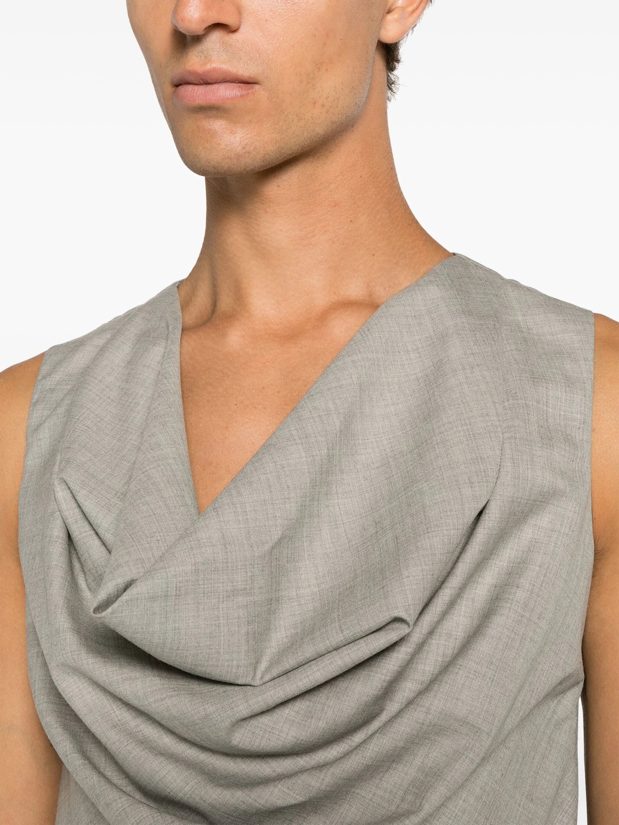 draped wool top