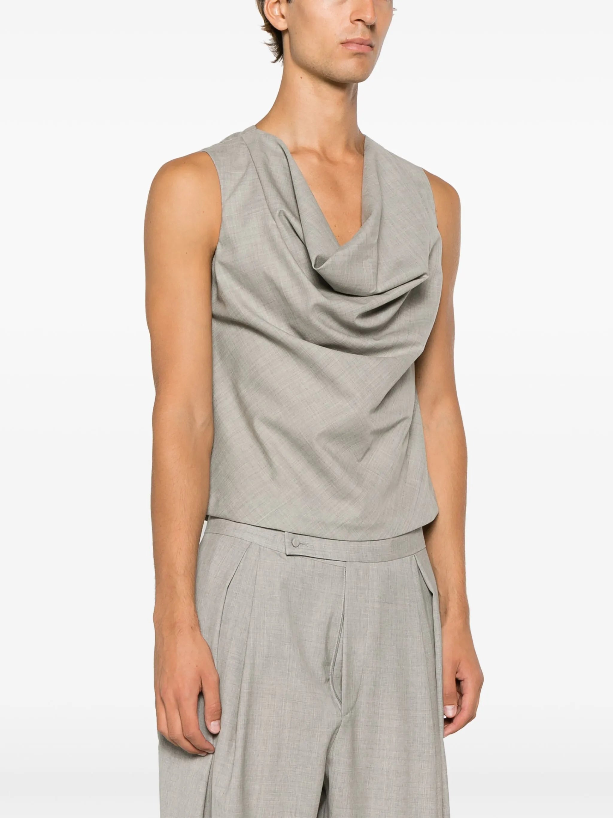 draped wool top