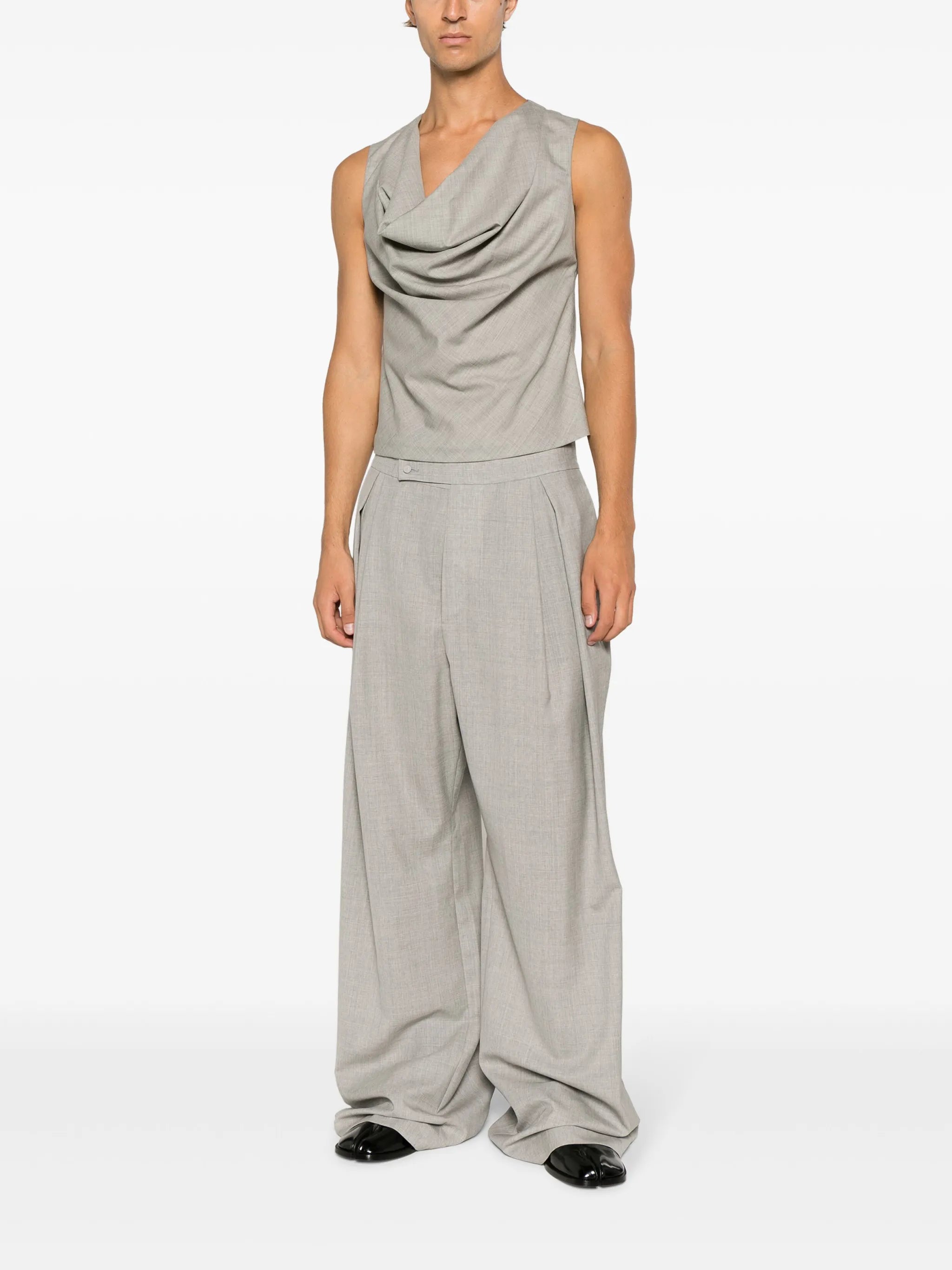draped wool top