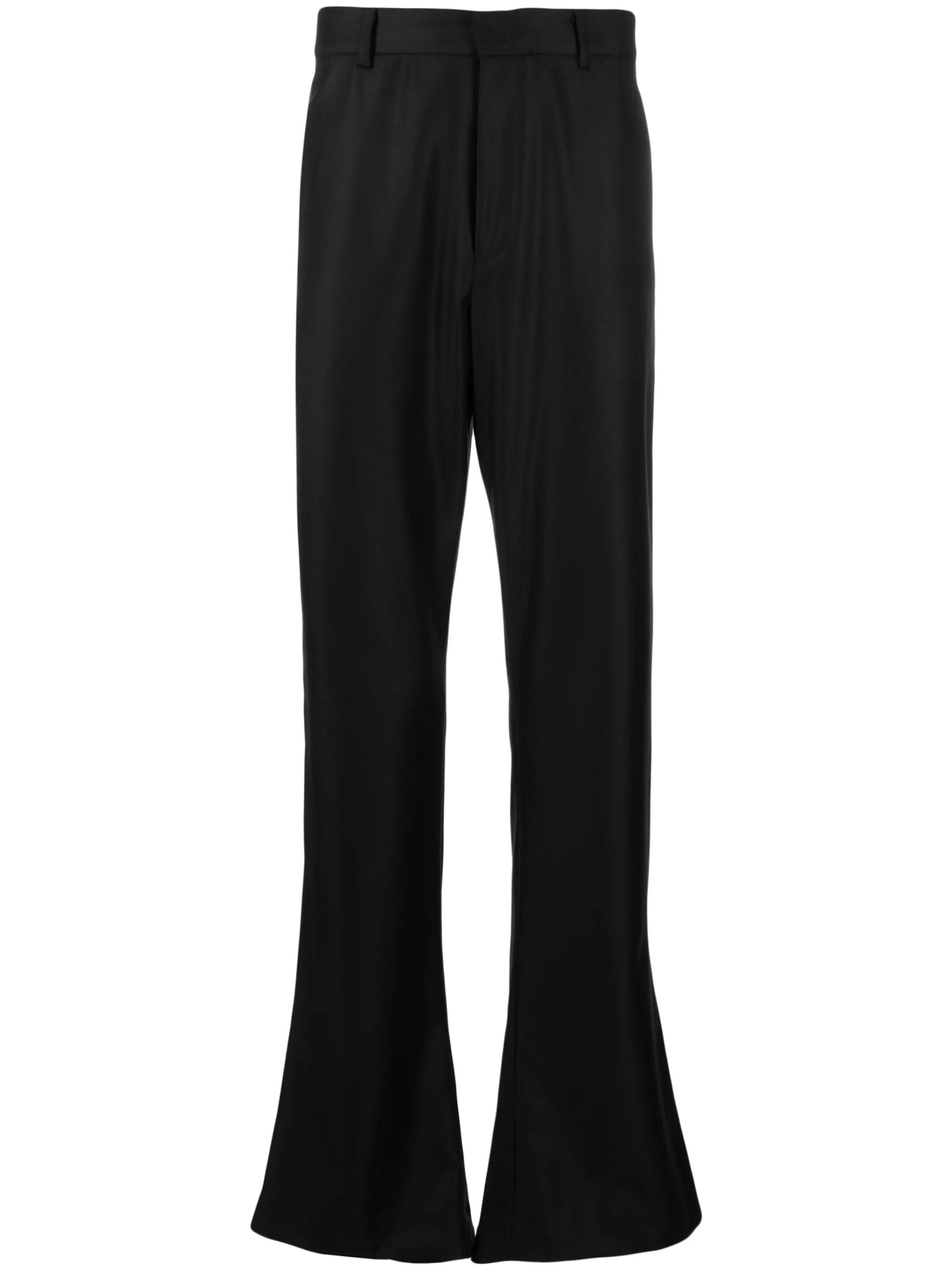 wide leg wool trousers