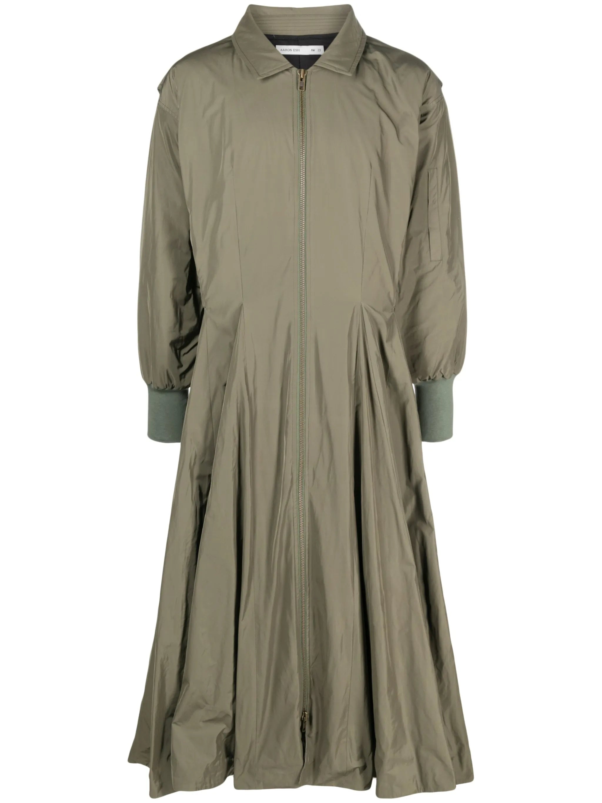 godet bomber gown coat