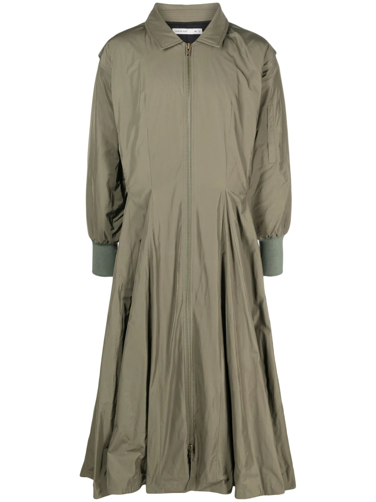 godet bomber gown coat