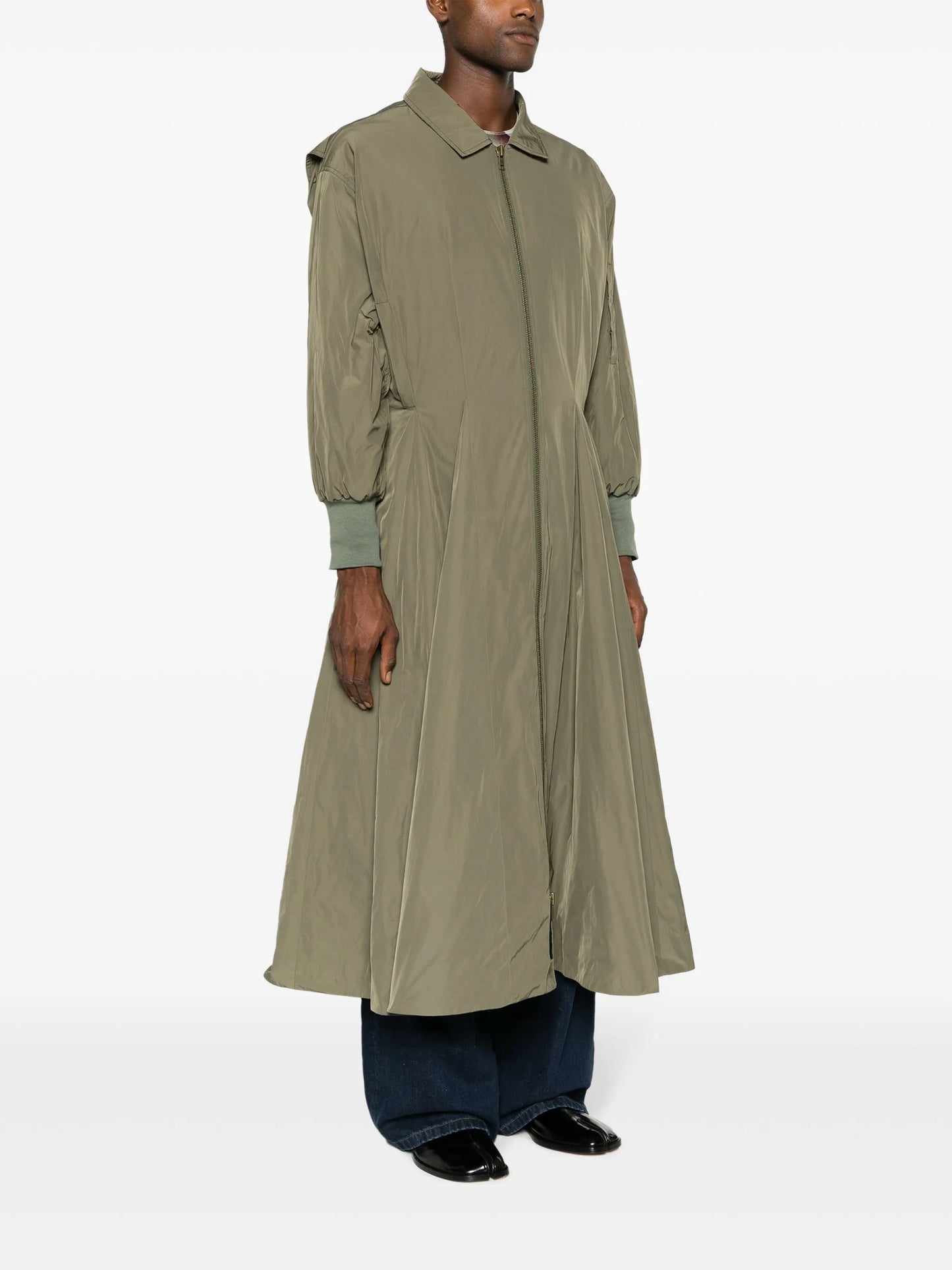 godet bomber gown coat