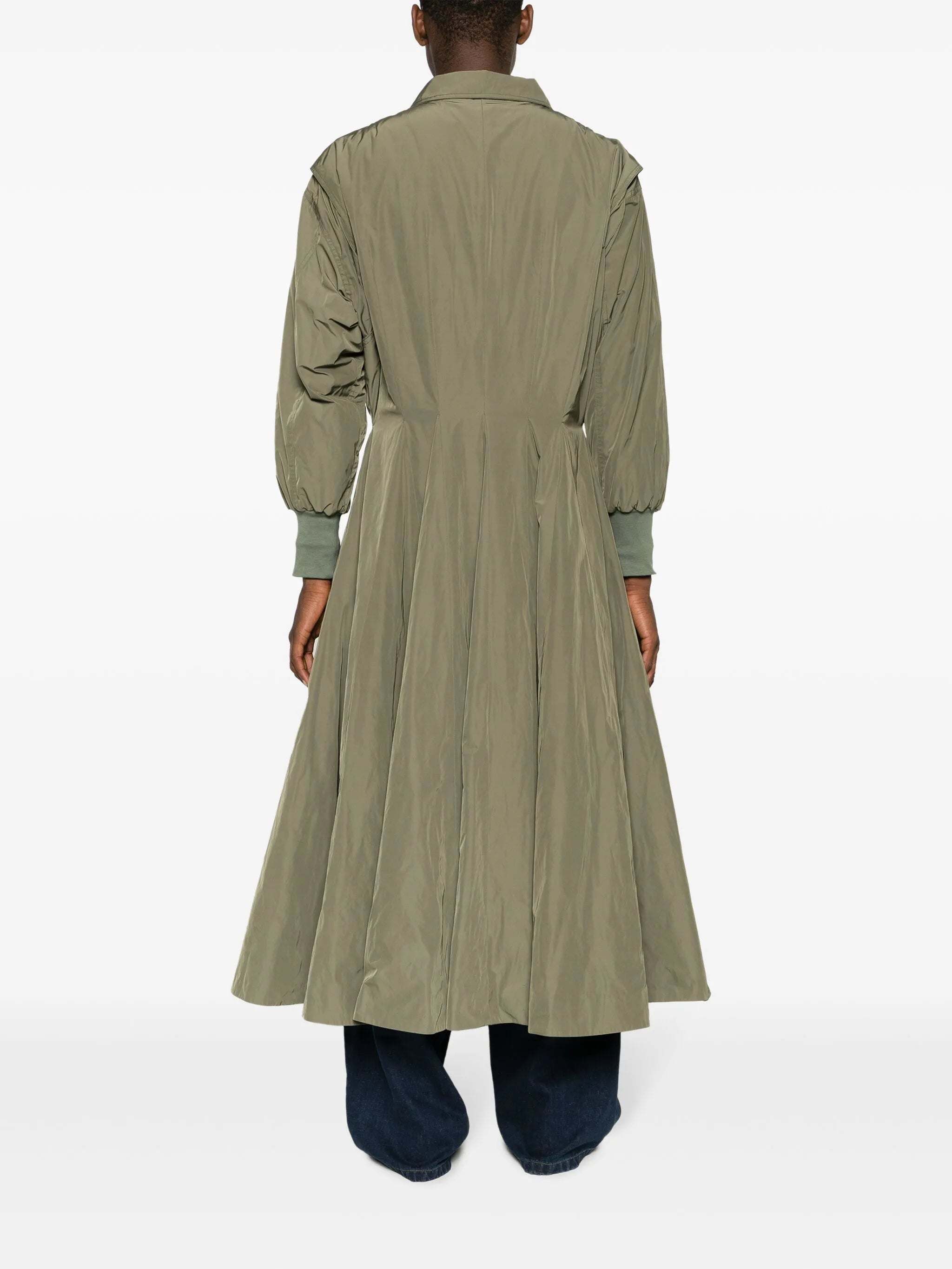 godet bomber gown coat