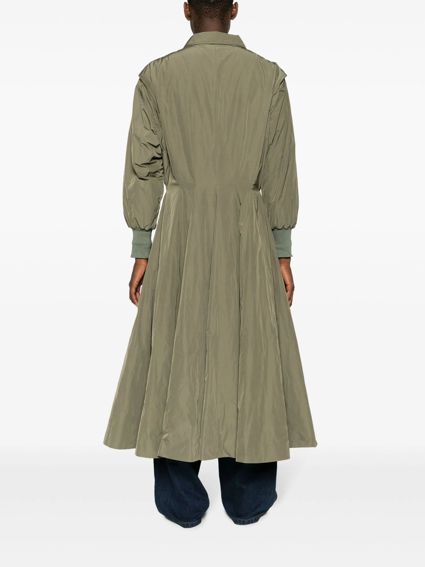 godet bomber gown coat