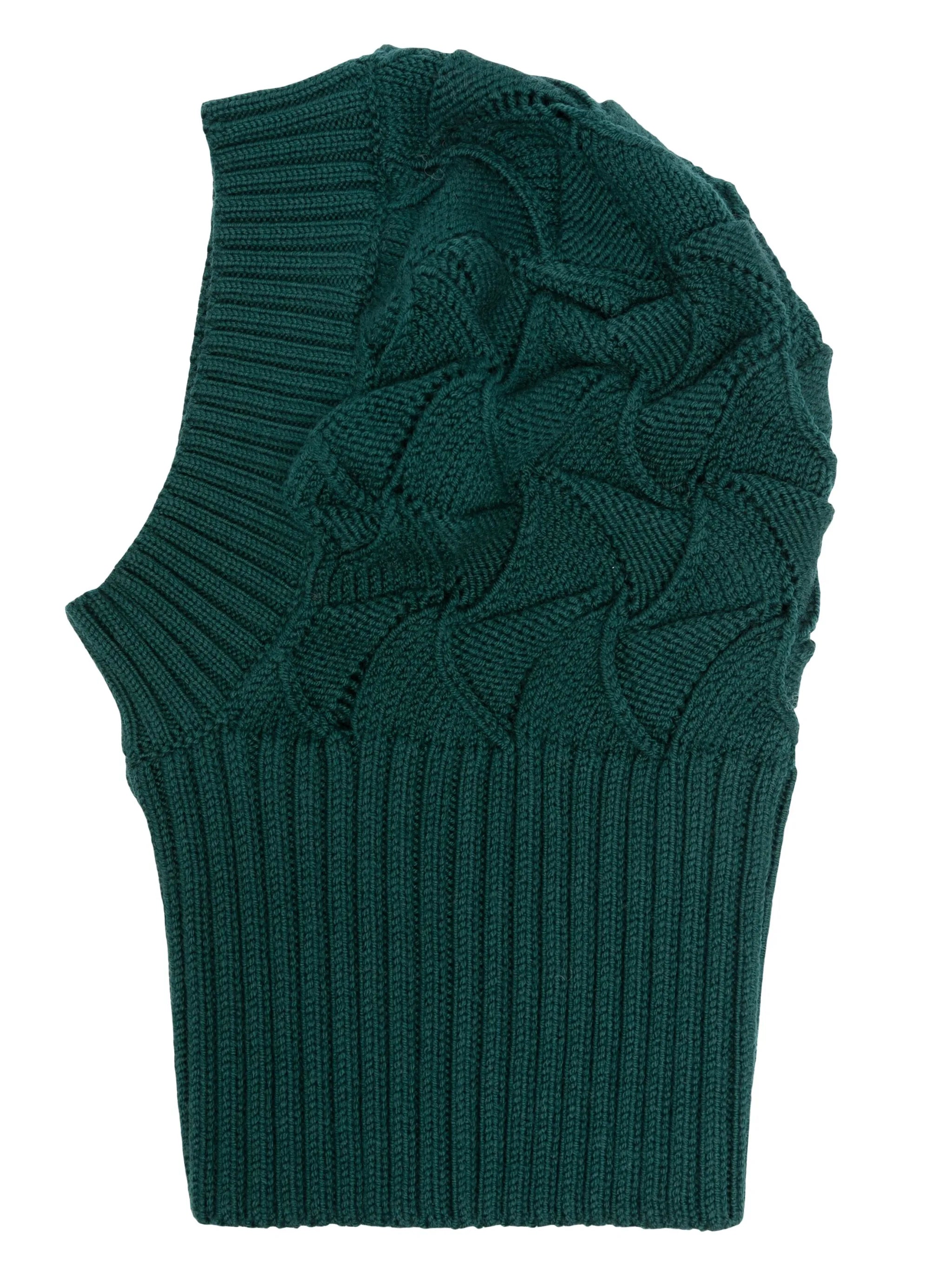 Wavy merino balaclava