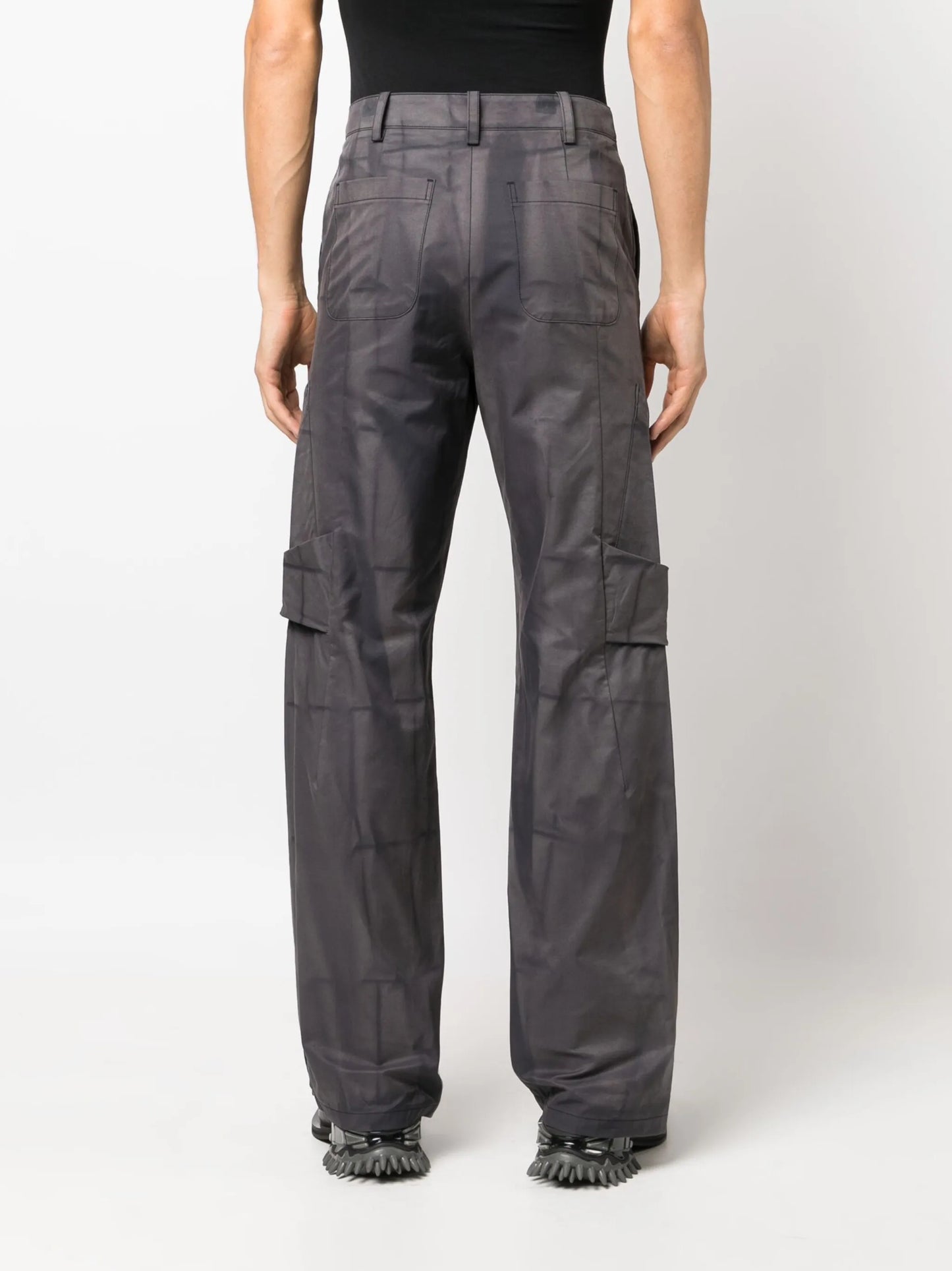 draped straight-leg trousers