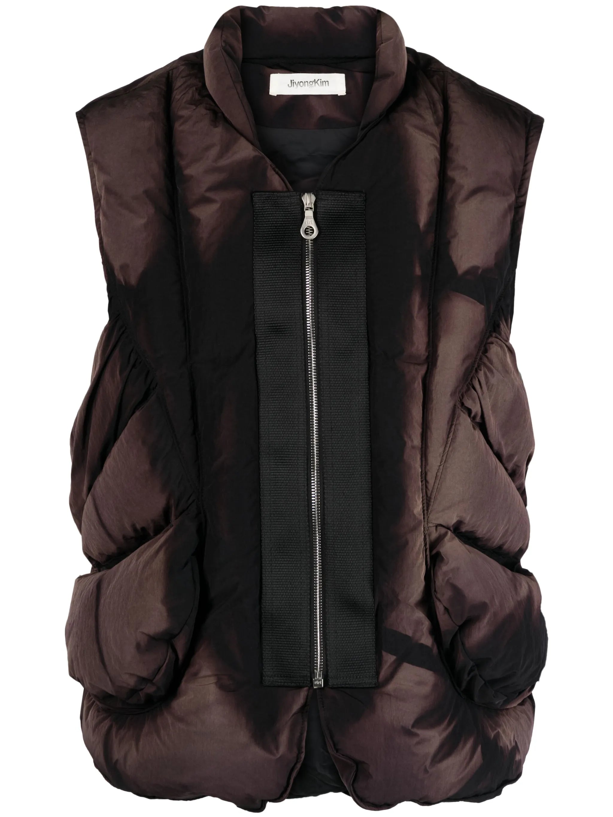 panelled padded gilet