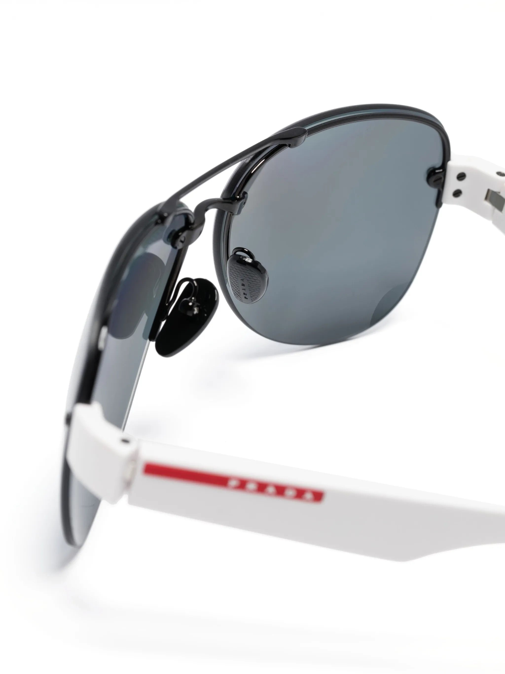 pilot-frame logo sunglasses