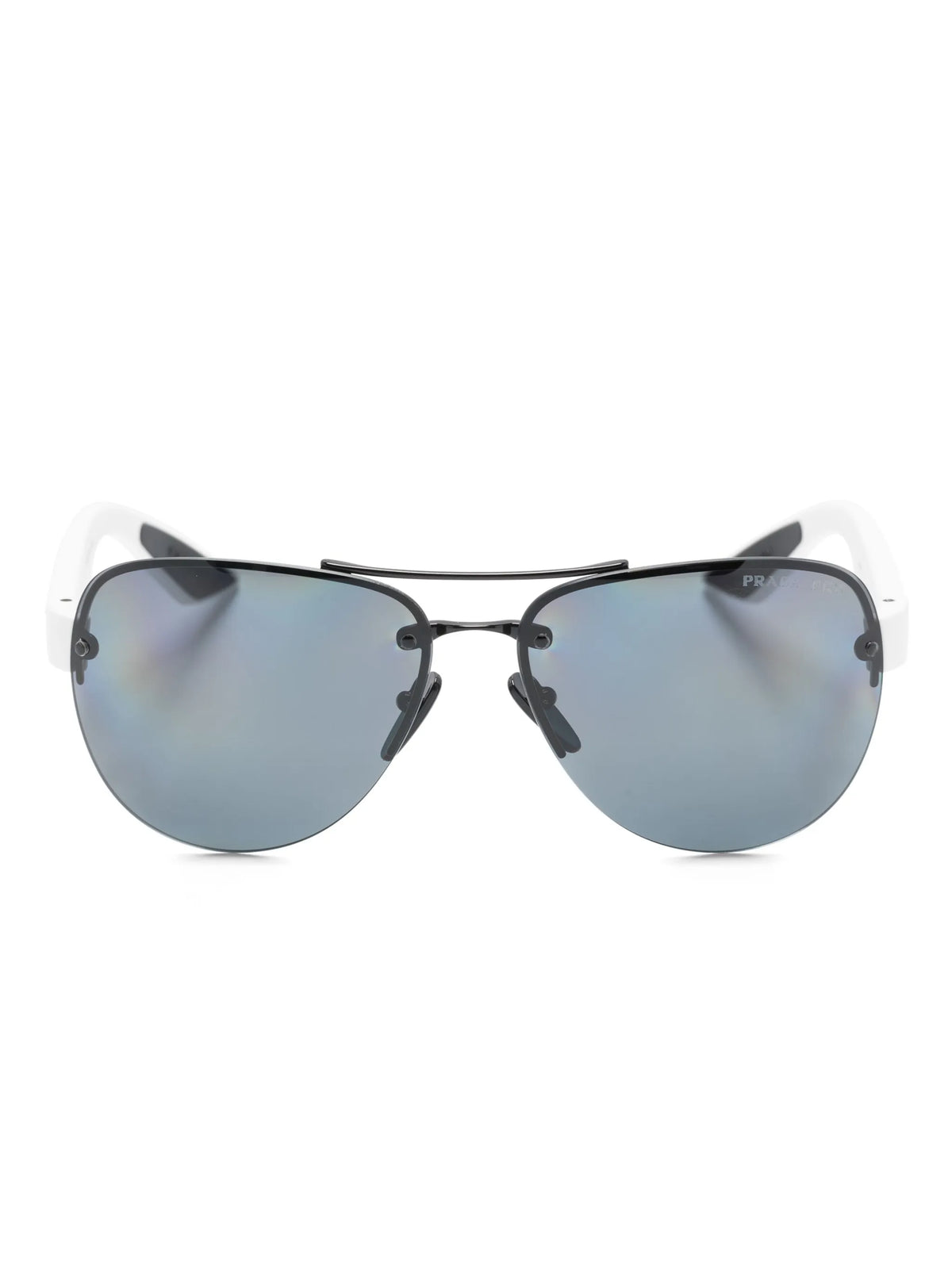 pilot-frame logo sunglasses