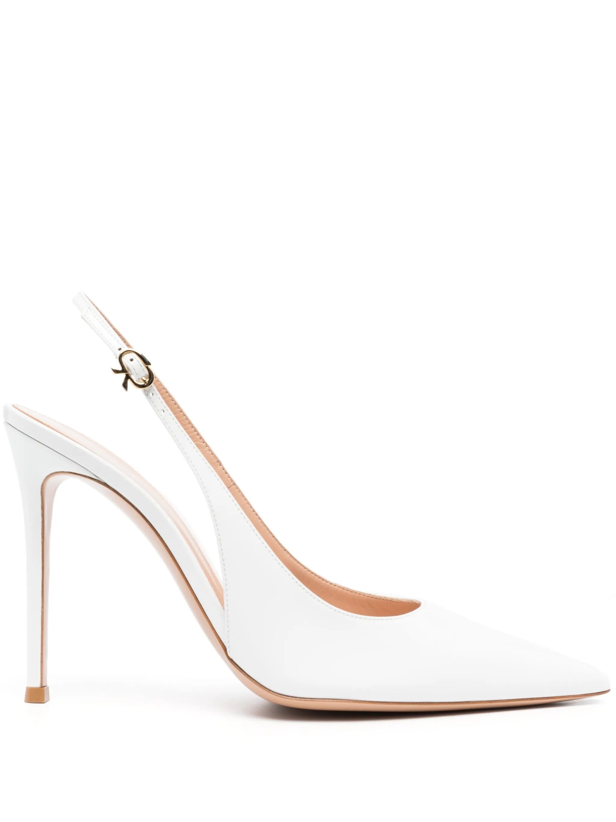 pointed-toe slingback pumps