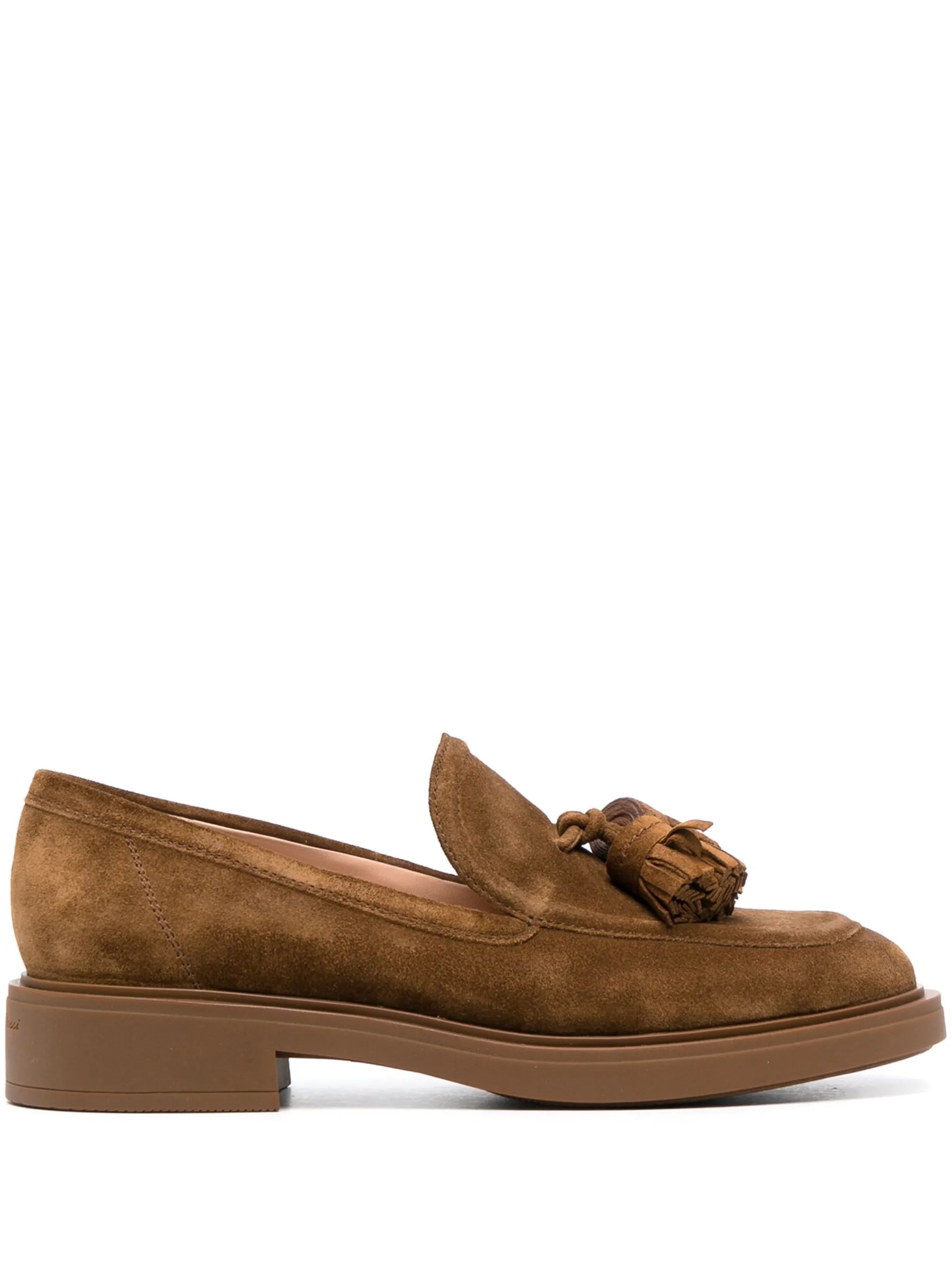 tassel-detail suede loafers