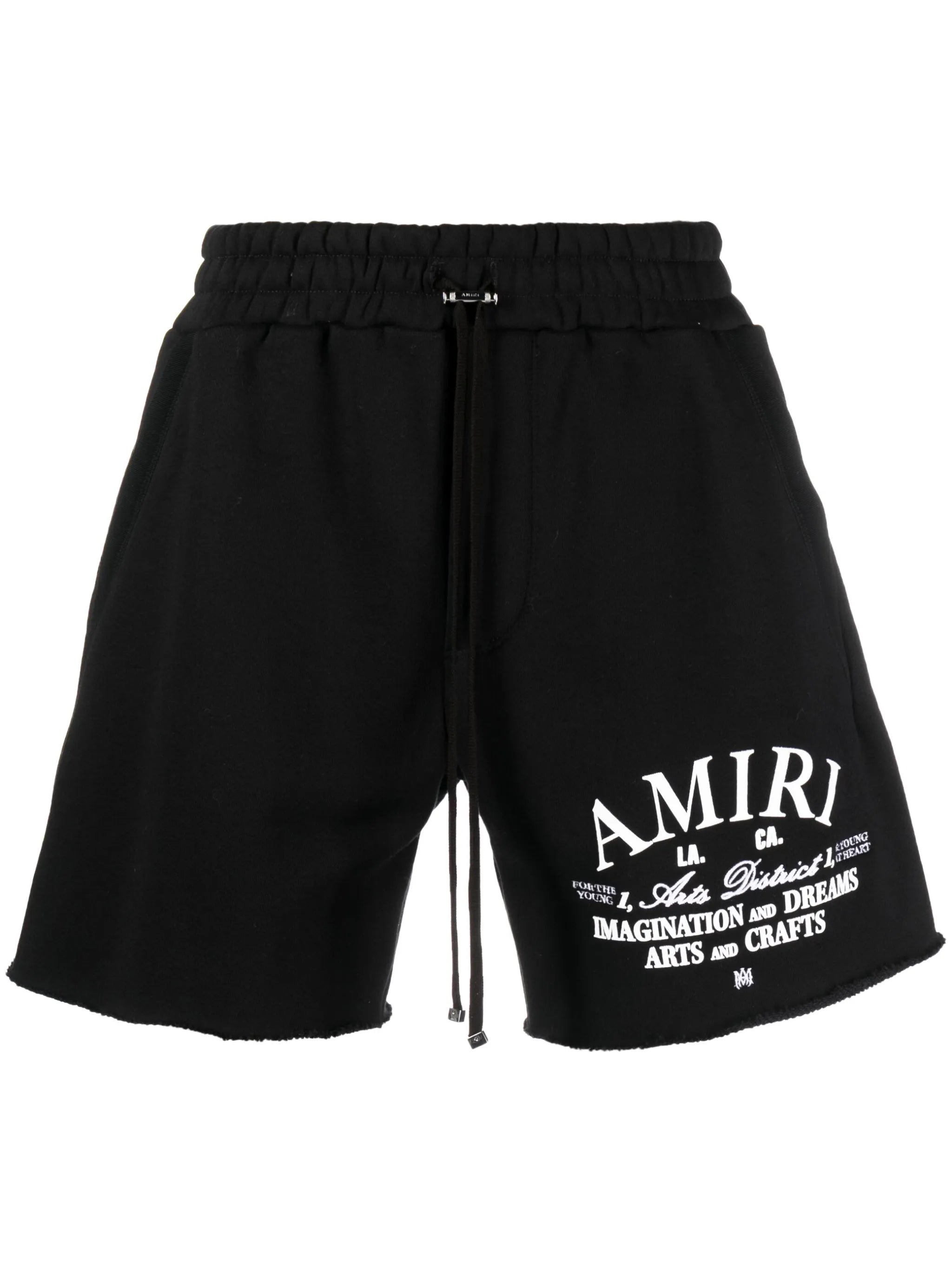logo-print drawstring track shorts