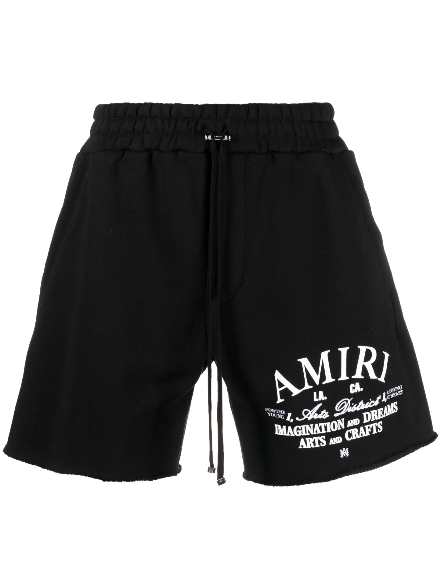 logo-print drawstring track shorts