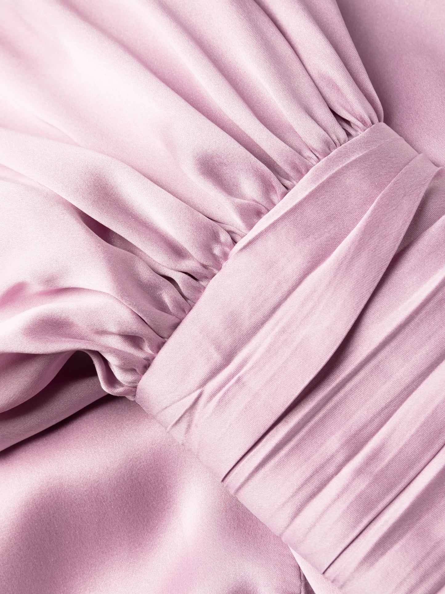 ruffled silk wrap midi dress