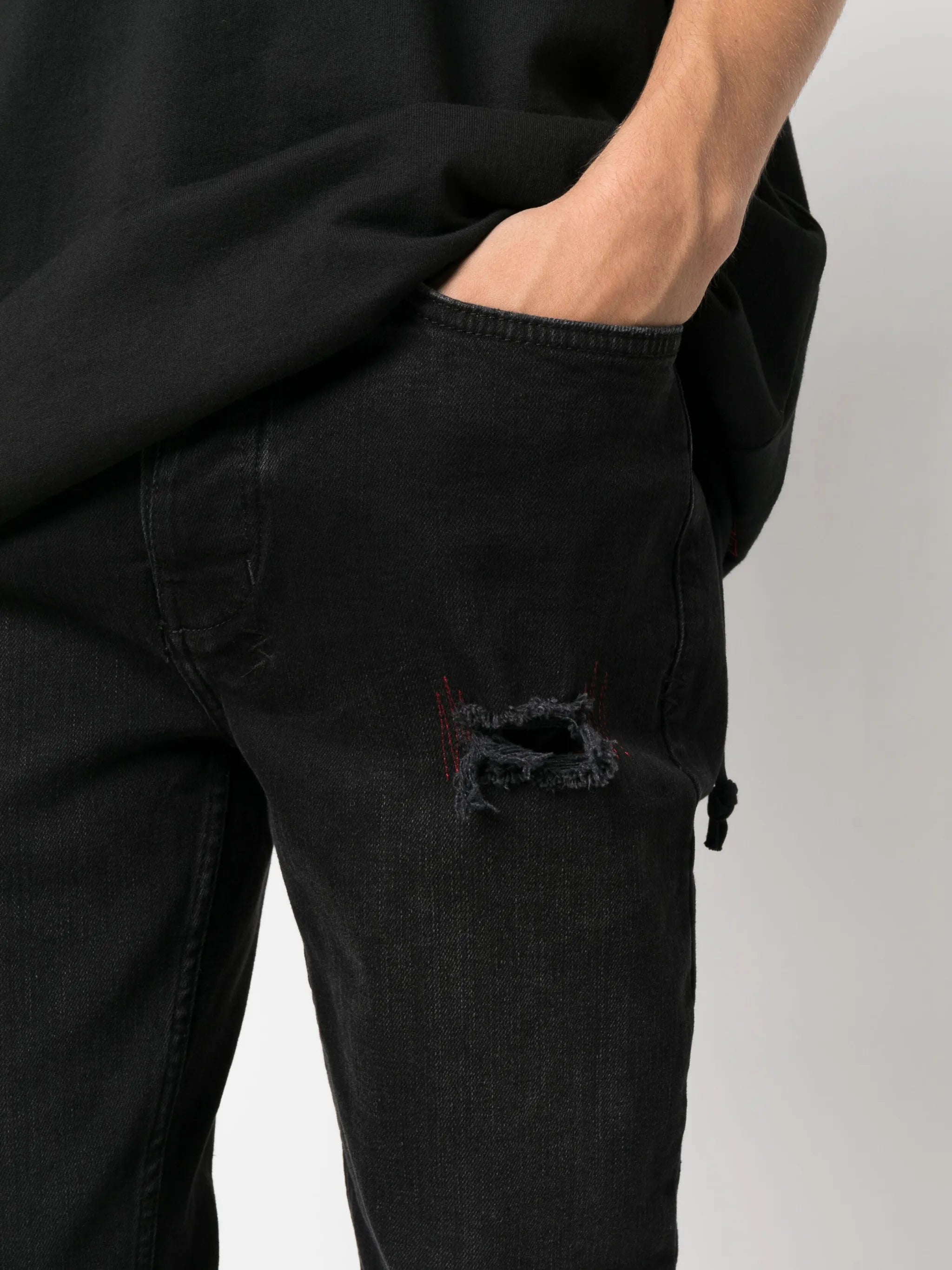 Van Winkle Red Bottle Trashed jeans